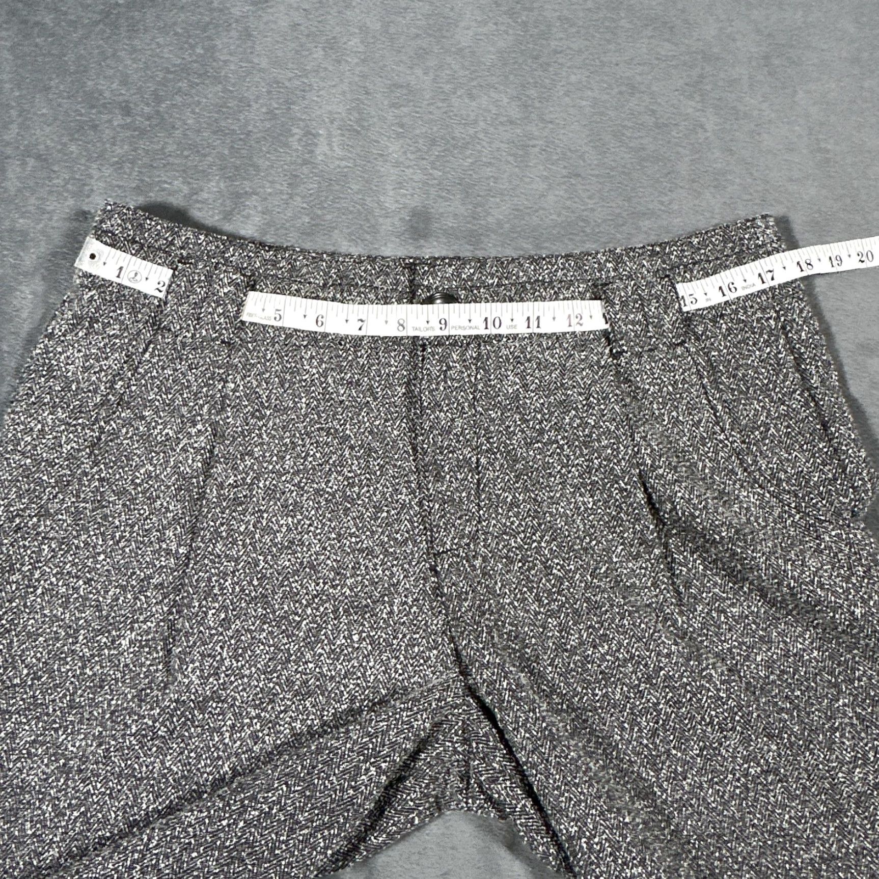 Free People Free People Pants Womens 10 Gray Herringbone Tweed Wide-Leg Dress Trousers with Pockets Size 32" / US 10 / IT 46 - 7 Thumbnail
