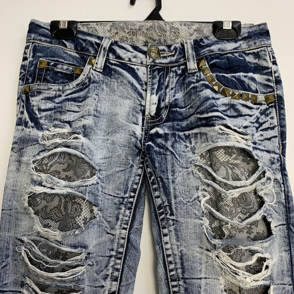 Japanese Brand Rare The Vintage Standard Denim Clawmark Distressed Jeans Size US 29 - 3 Thumbnail