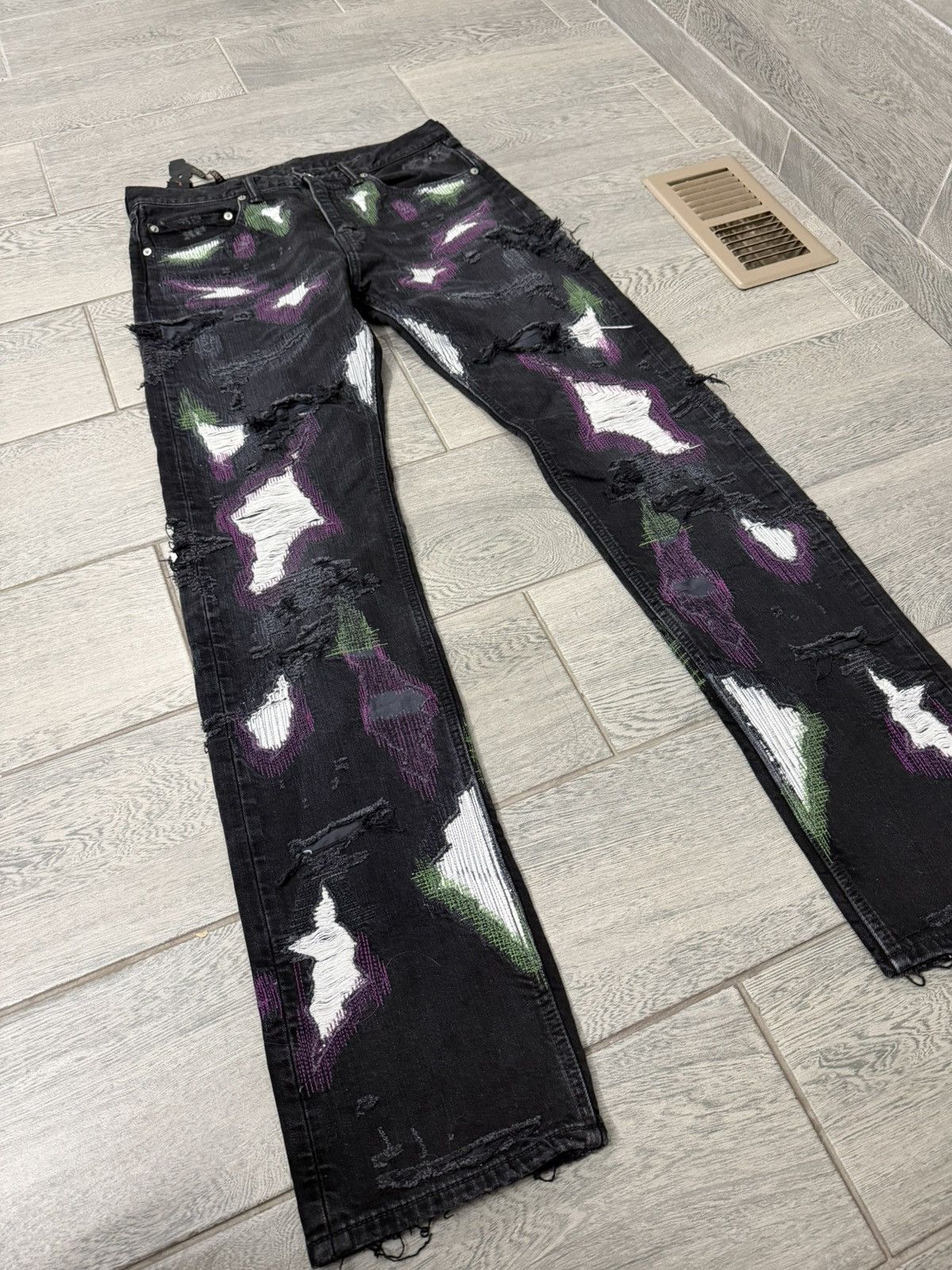 Vlone Vlone Runway Black Scab Jeans L Size US 32 / EU 48 - 2 Thumbnail