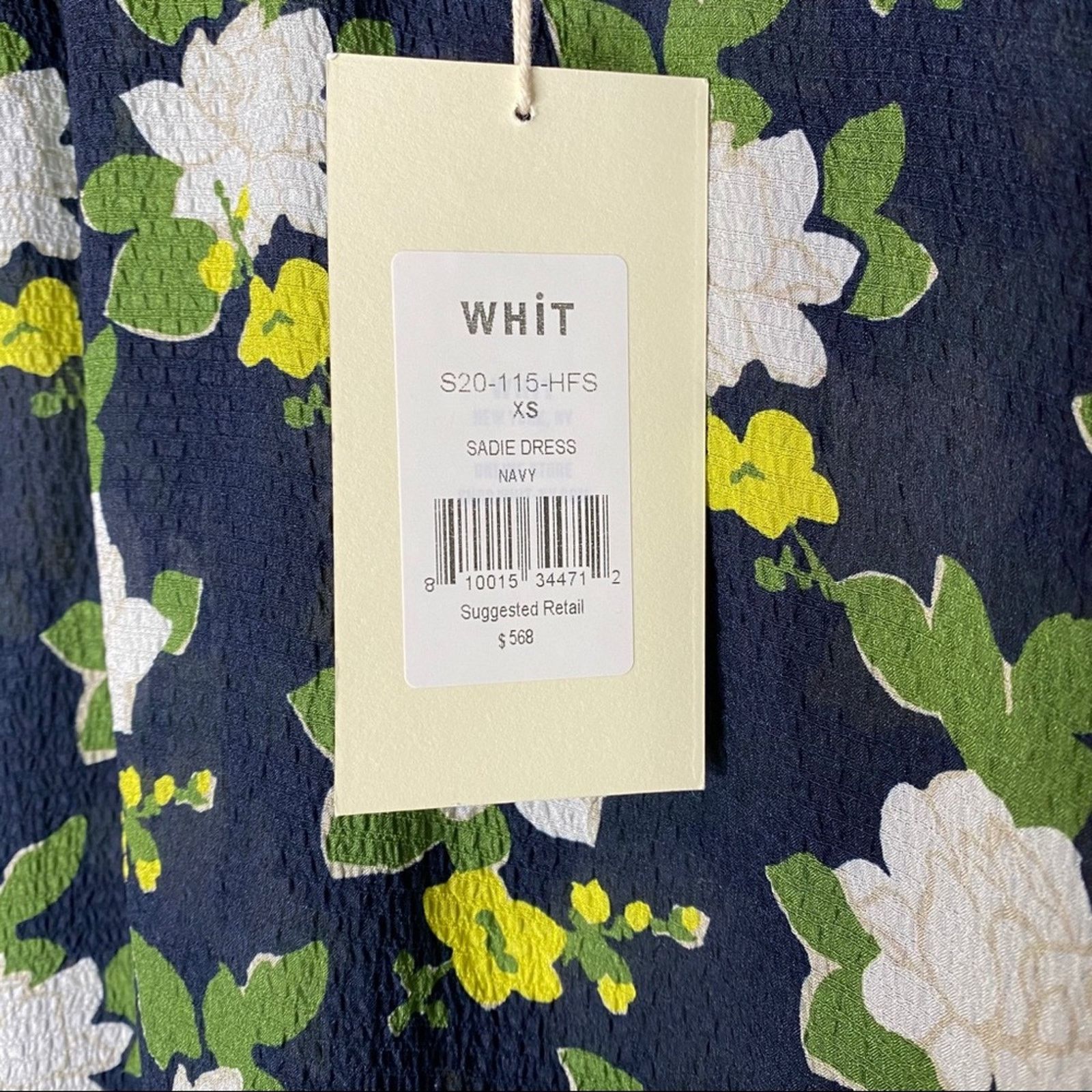 Anthropologie Anthropologie Whit Sadie Maxi Silk Floral Dress Navy Blue Size XS / US 0-2 / IT 36-38 - 6 Thumbnail