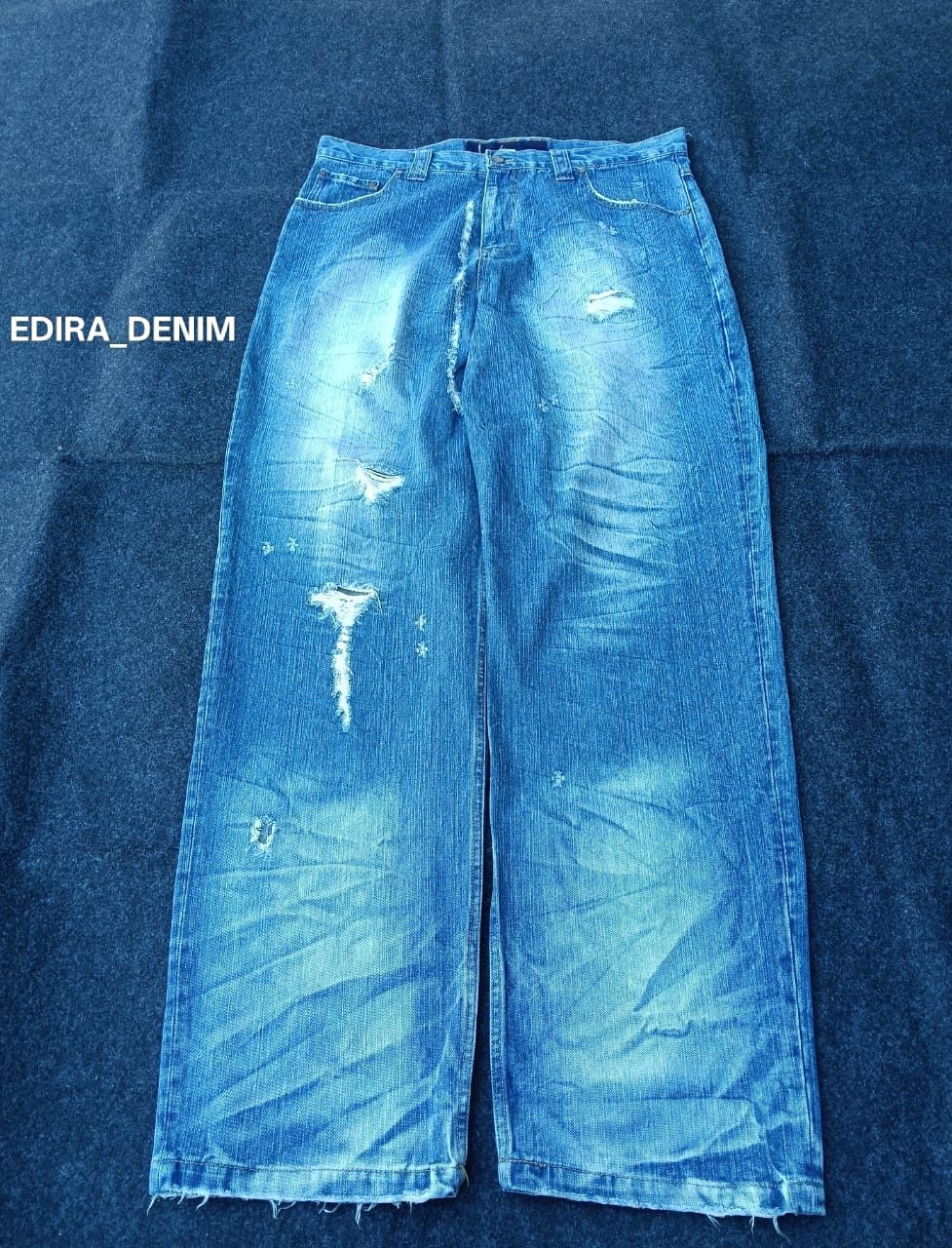 Karl Kani 90s Hip hop Karl Kani Baggy skater jeans distressed wash W36 Size US 36 / EU 52 - 1 Thumbnail