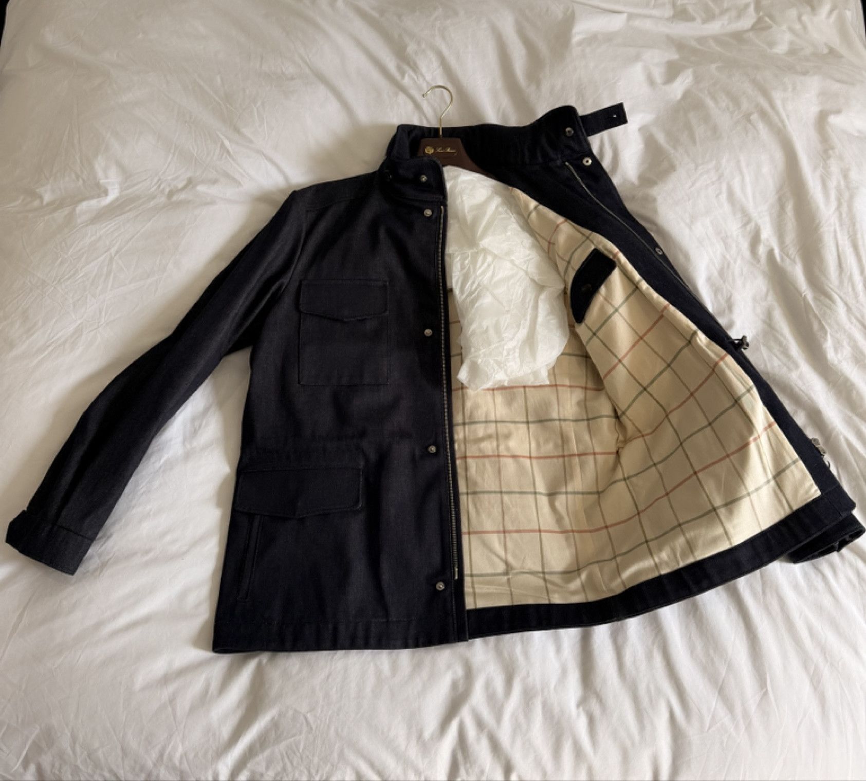 Loro Piana Traveller Field Jacket — CashDenim® "Shadow Blue Reactive" Size US L / EU 52-54 / 3 - 3 Thumbnail