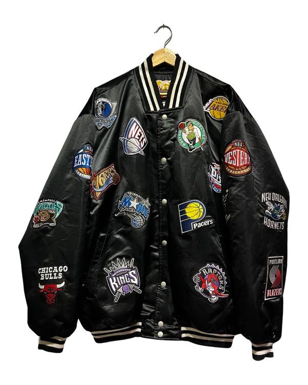image of Vintage Ds 2000 Jeff Hamilton Nba Teams Satin Jacket in Black, Men's (Size XL)