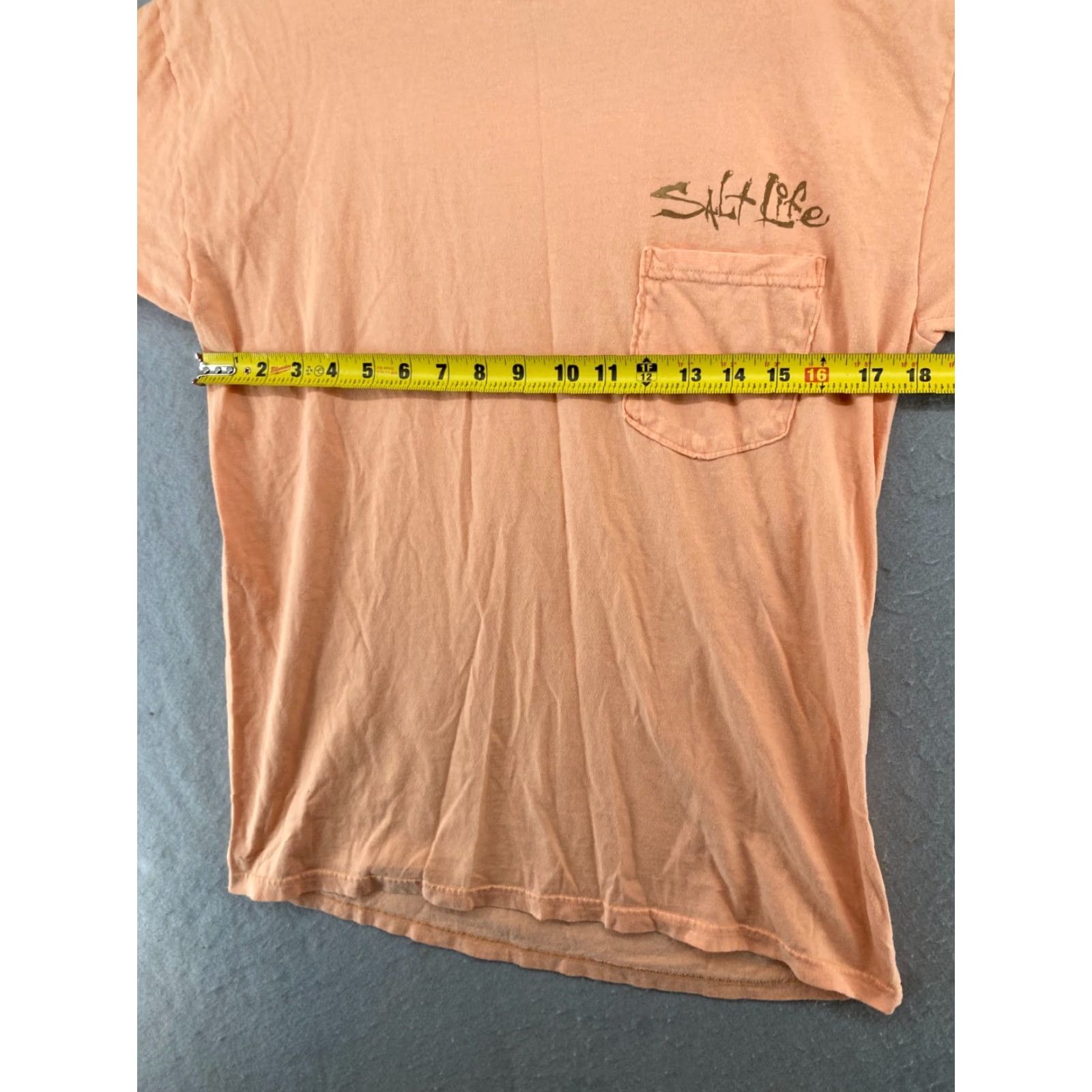 Vintage Salt Life Mens TShirt M Orange Live Salty Fishing Bass Trout Shirt Mens Orange 90s? Size US M / EU 48-50 / 2 - 3 Thumbnail