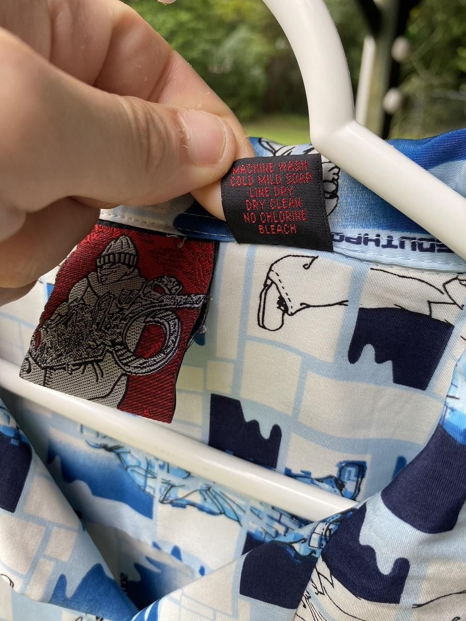 Southpole 90s Blue and White OG Southpole Graphic Button Down XXL Size US XXL / EU 58 / 5 - 8 Thumbnail