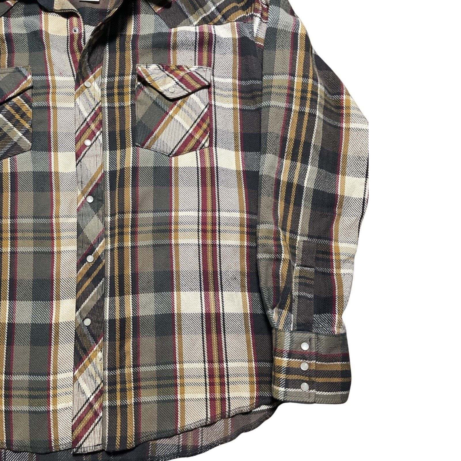 Wrangler Vintage Wrangler Shirt Mens Large Blue Orange Western Pearl Size US XL / EU 56 / 4 - 2 Thumbnail