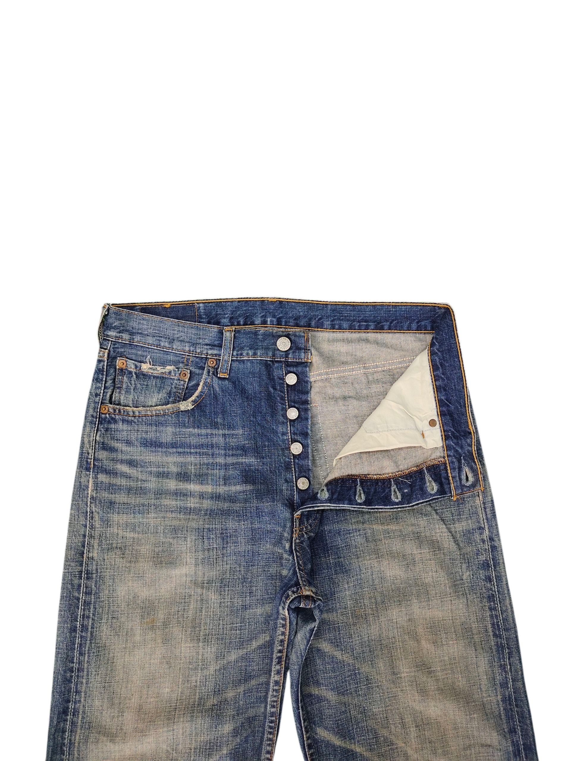 Levi's Vintage Levis 501 Clawmark Distress Faded Denim Jeans Size US 32 / EU 48 - 7 Thumbnail