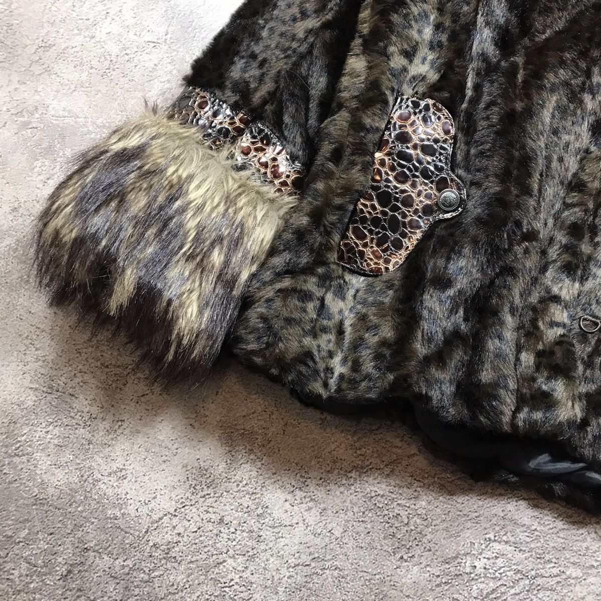 Vintage Vintage Y2K Black Fur Collar Jacket Glamour Japan Streetwear Size L / US 10 / IT 46 - 4 Thumbnail