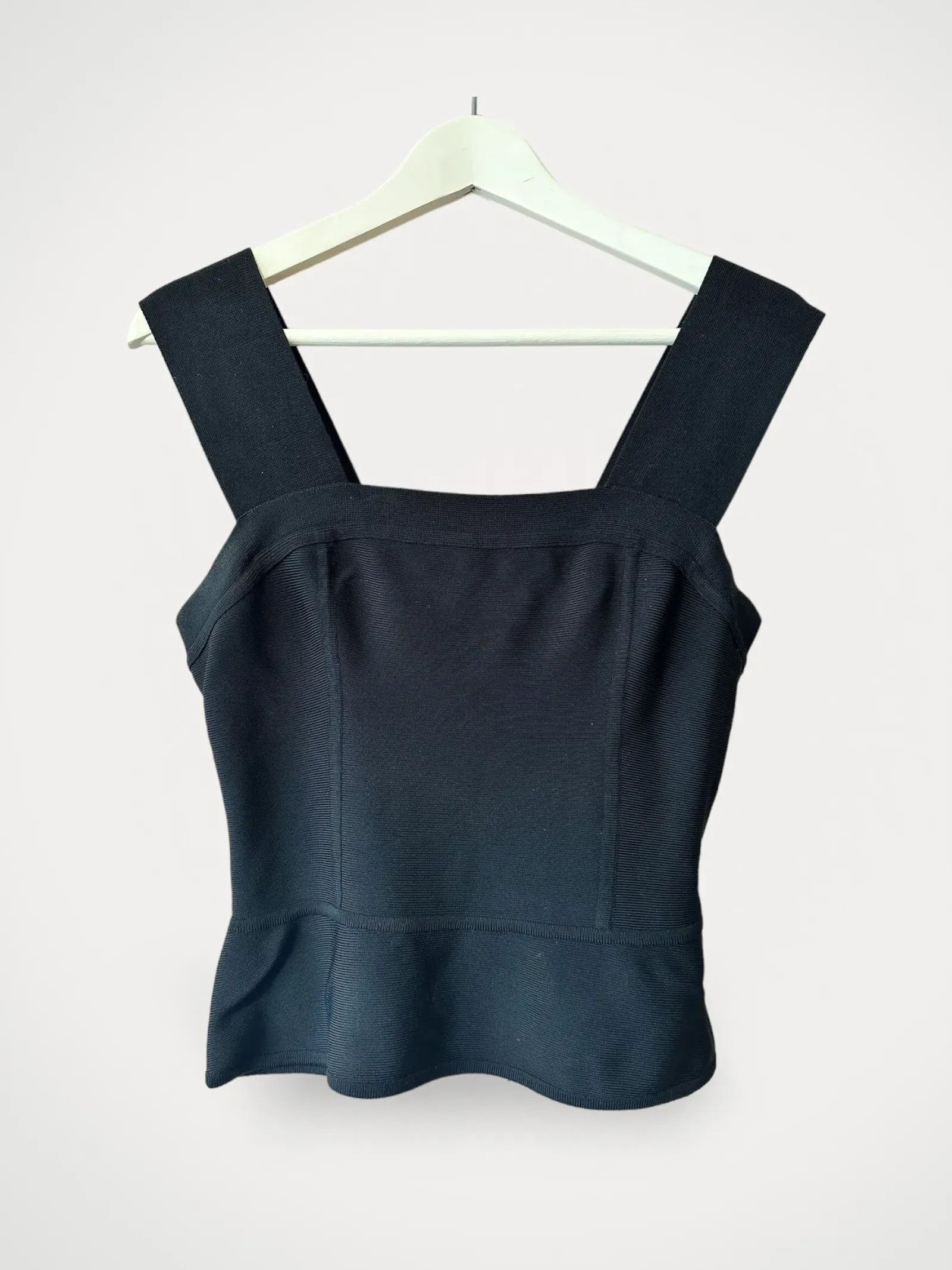 image of Herve Leger Icon Top in Black, Women's (Size Medium)
