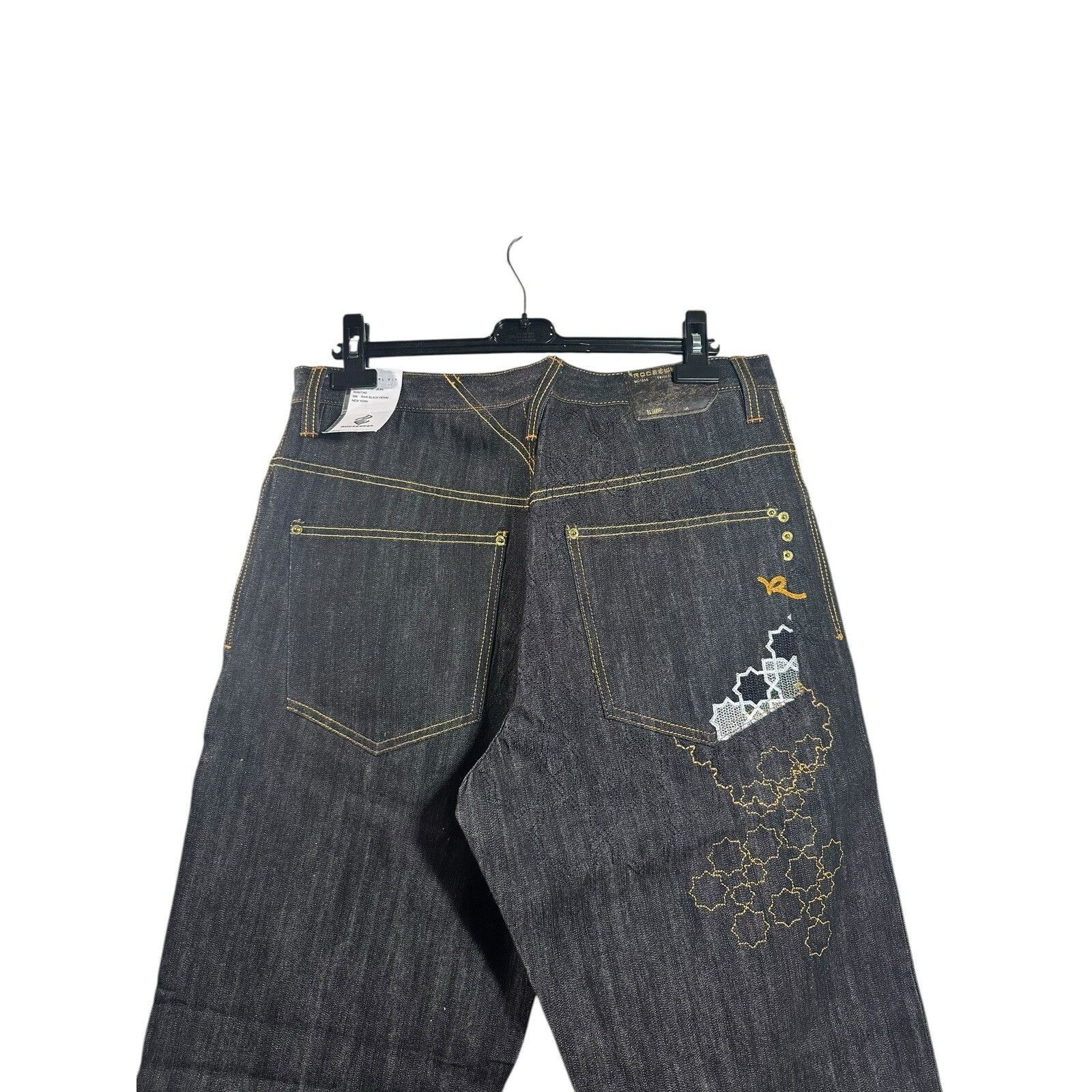 Rocawear Vintage Y2K Rocawear Jeans Mens Denim Baggy Hip Hop Black Wi Size US 36 / EU 52 - 4 Thumbnail