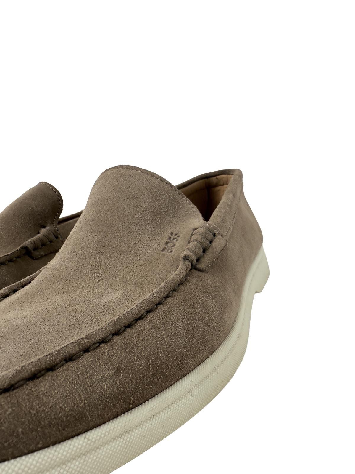 Other Boss Men's Sienne Logo-Emed Slip-On Loafers in Med Beige 260 Size US 8 / EU 41 - 5 Thumbnail