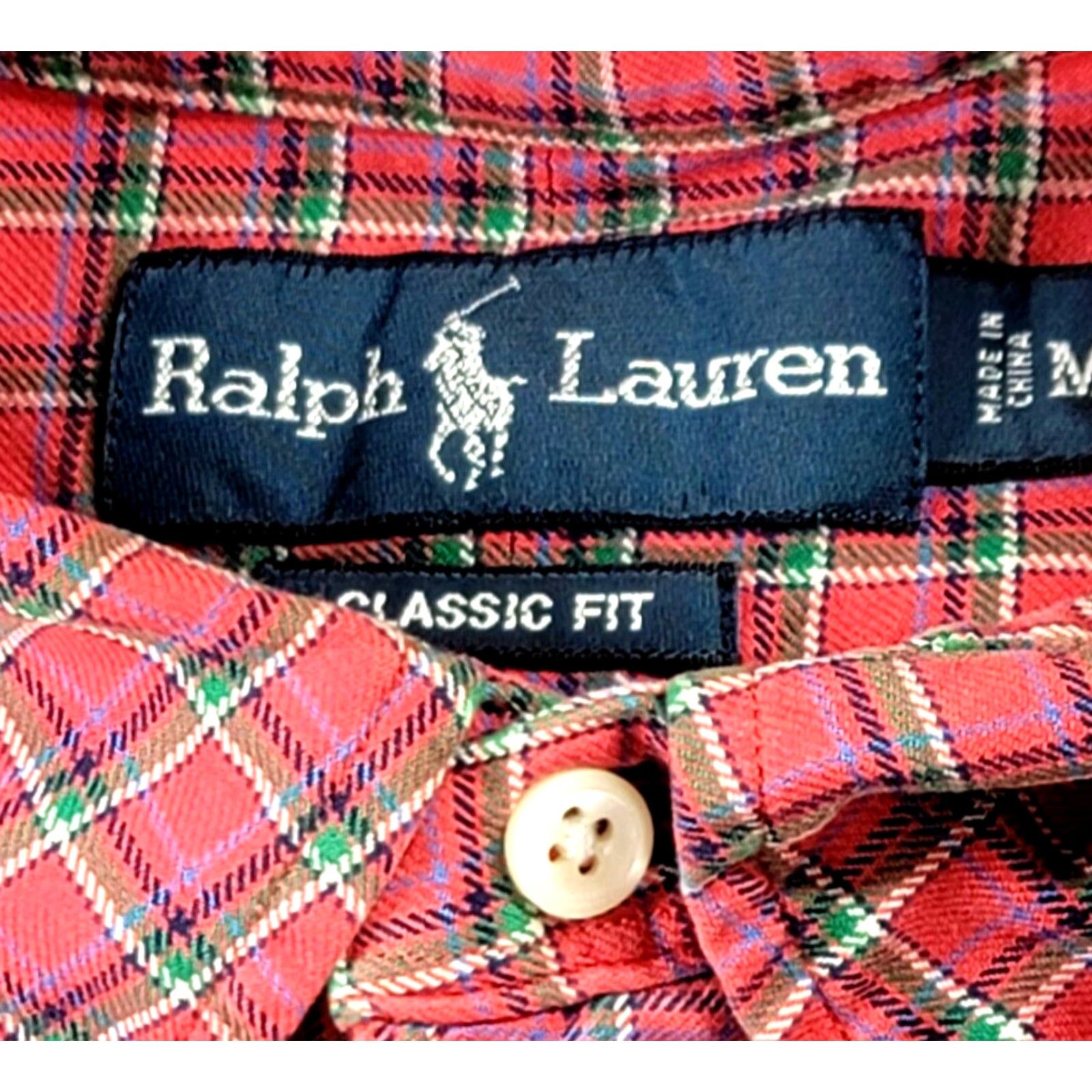 Polo Ralph Lauren Polo Ralph Lauren Colorful Red Plaid Brushed Cotton Button Up Shirt Mens M Size US M / EU 48-50 / 2 - 7 Thumbnail