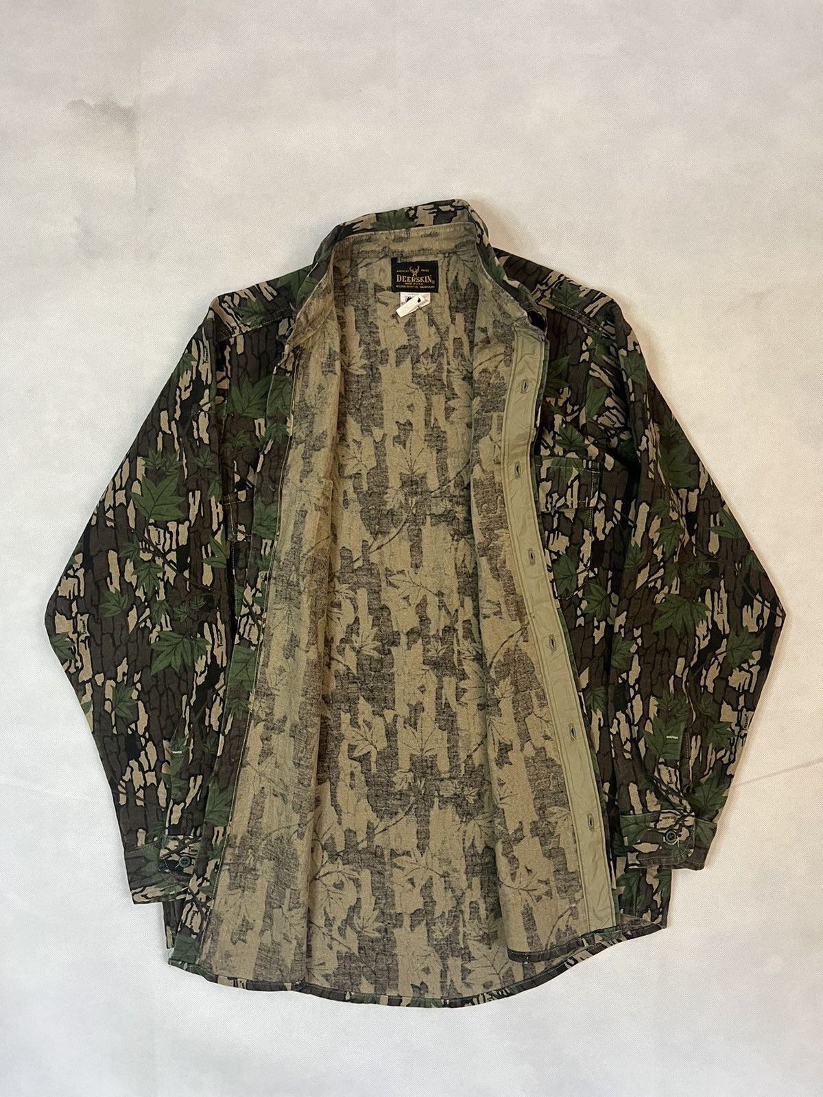 Vintage Vintage 90's Melton Deerskin Camo Hunting Shirt Size US M / EU 48-50 / 2 - 2 Thumbnail