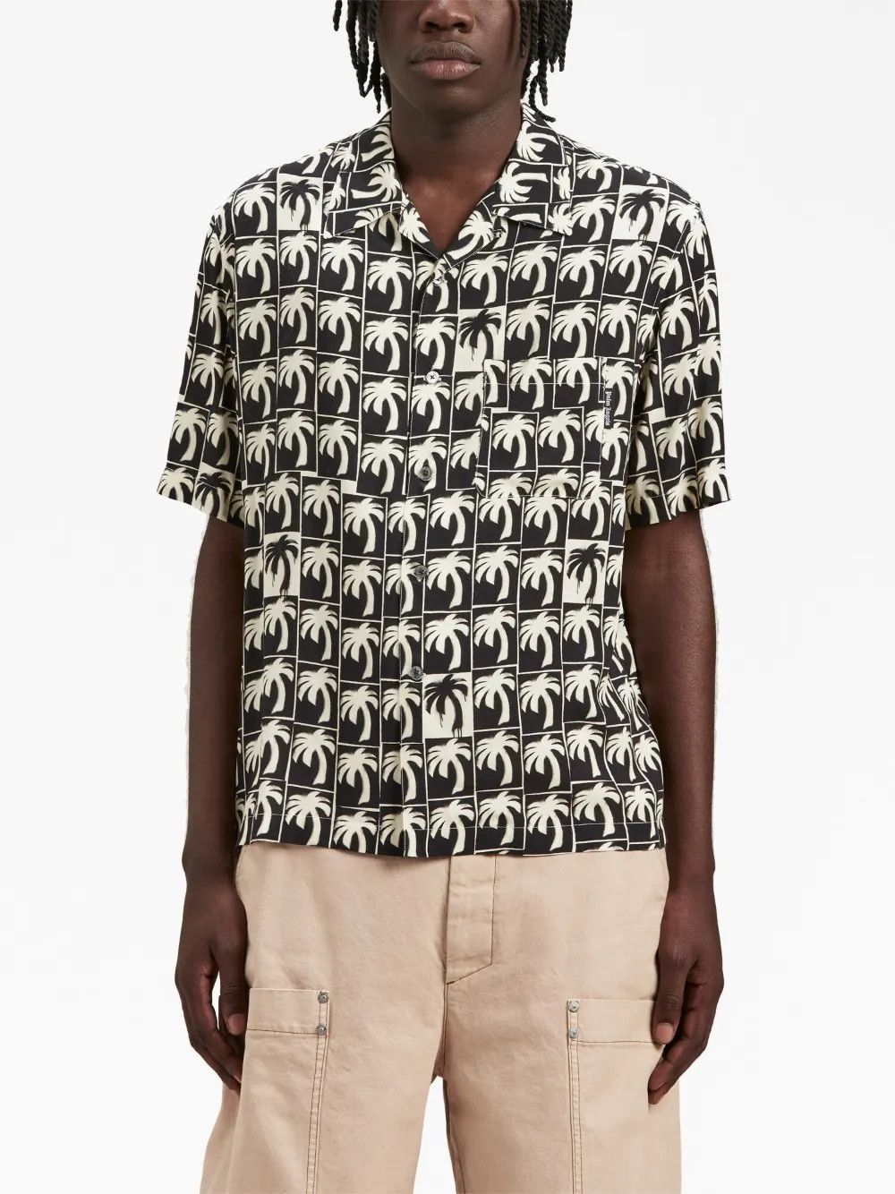 Palm Angels o1y0325 Patterned Shirt in Black/White Size US M / EU 48-50 / 2 - 3 Thumbnail