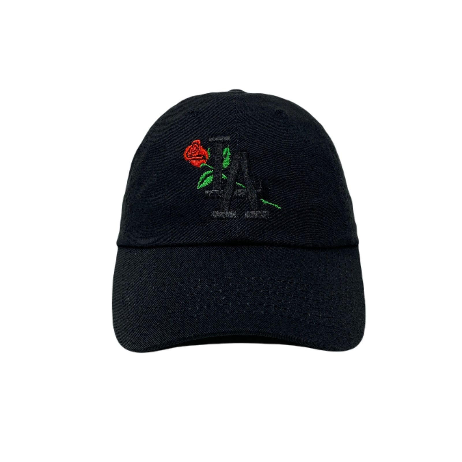 Other Los Angeles LA Rose Flower Black Dad Hat Size ONE SIZE - 4 Thumbnail