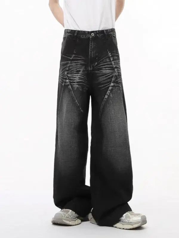 VIBE Vintage washed baggy micro flared jeans Size US 32 / EU 48 - 2 Thumbnail