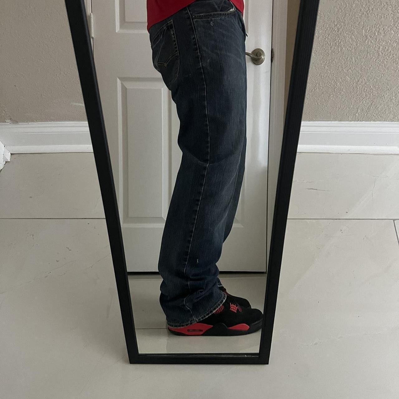 Vintage Vintage 2000s/Y2K Baggy Grunge Dark wash Workwear Style Denim Jeans! Size US 35 - 2 Thumbnail