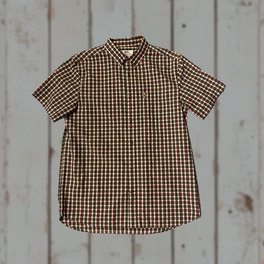Vintage Fjallraven Mens Flannel Shirt L Regular Fit Red Green Tan Plaid Button Down Shirt Mens L Size US L / EU 52-54 / 3 - 1 Thumbnail
