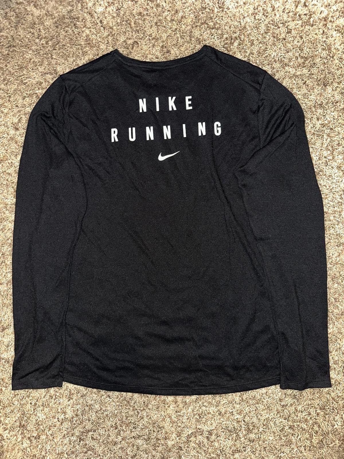 Nike Nike Men’s Run Division Long Sleeve Miler Black Top Sample Size US L / EU 52-54 / 3 - 1 Thumbnail