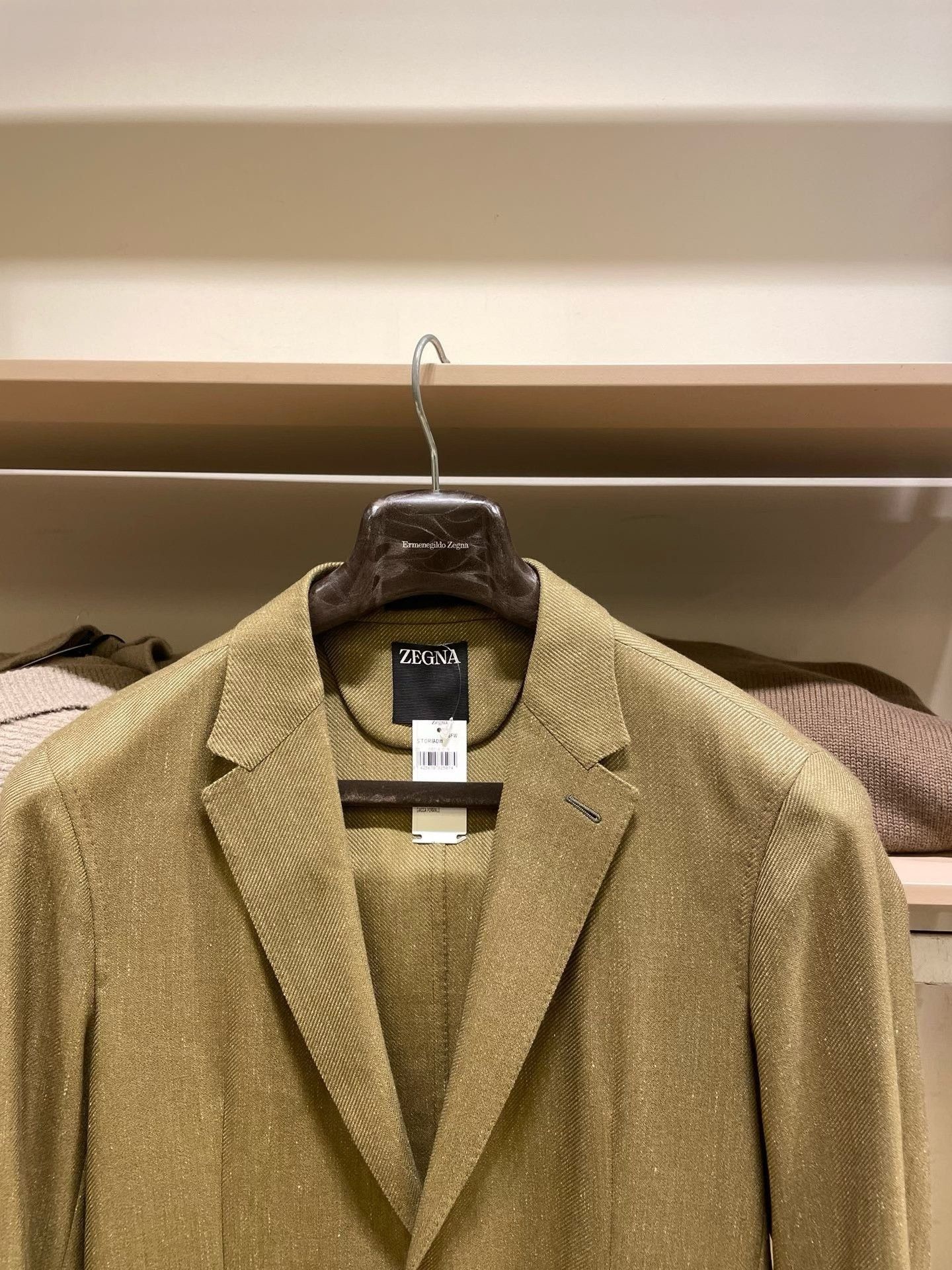 Ermenegildo Zegna Zegna Olive Green Single-Breasted Blazer Size US L / EU 52-54 / 3 - 2 Thumbnail