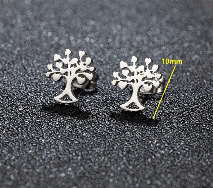 Jewelry Tree of Life Stud Earrings Charm Earring Gift Size ONE SIZE - 2 Thumbnail