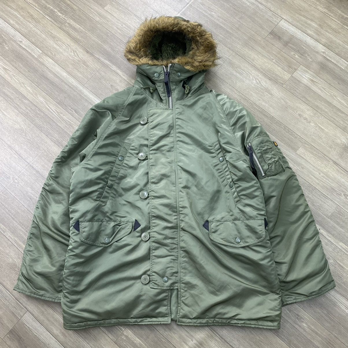 Alpha Industries Vintage Alpha Industries N3B Military Army Bomber Fur Jacket Size US XL / EU 56 / 4 - 1 Thumbnail
