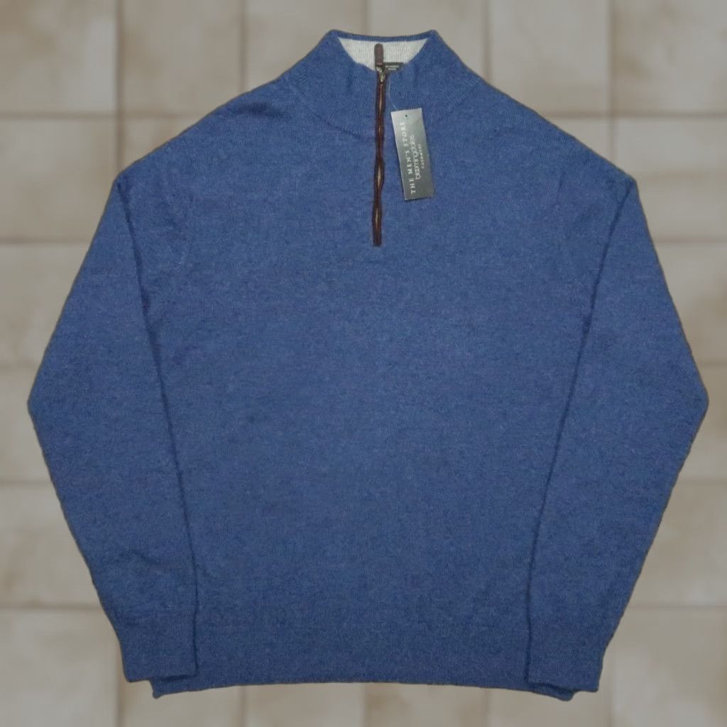 Bloomingdale's Bloomingdale's Bloomingdales Sweater Mens Small Blue Cashmere Mens Store Quarter Zip NWT Size S 1/4 Zip Size US S / EU 44-46 / 1 - 1 Thumbnail