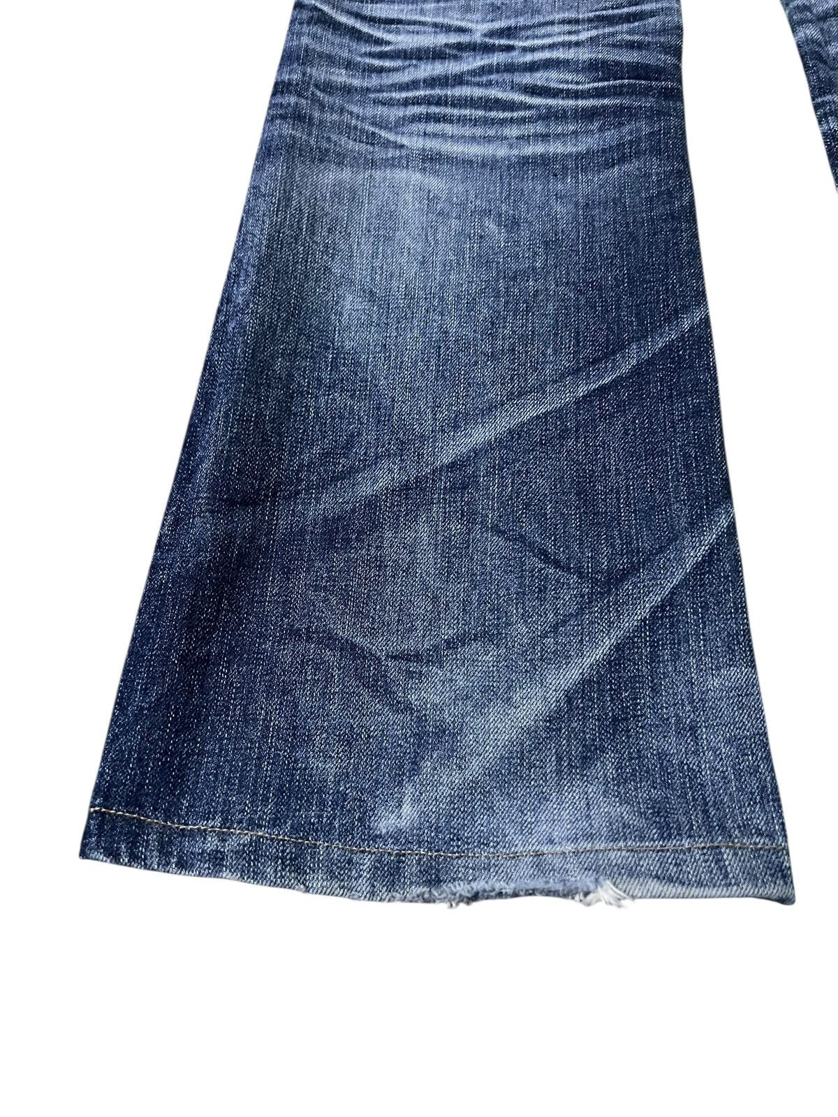 Japanese Brand Flare Jean Lolita Distress Mud Wash Jean Size US 31 - 12 Thumbnail