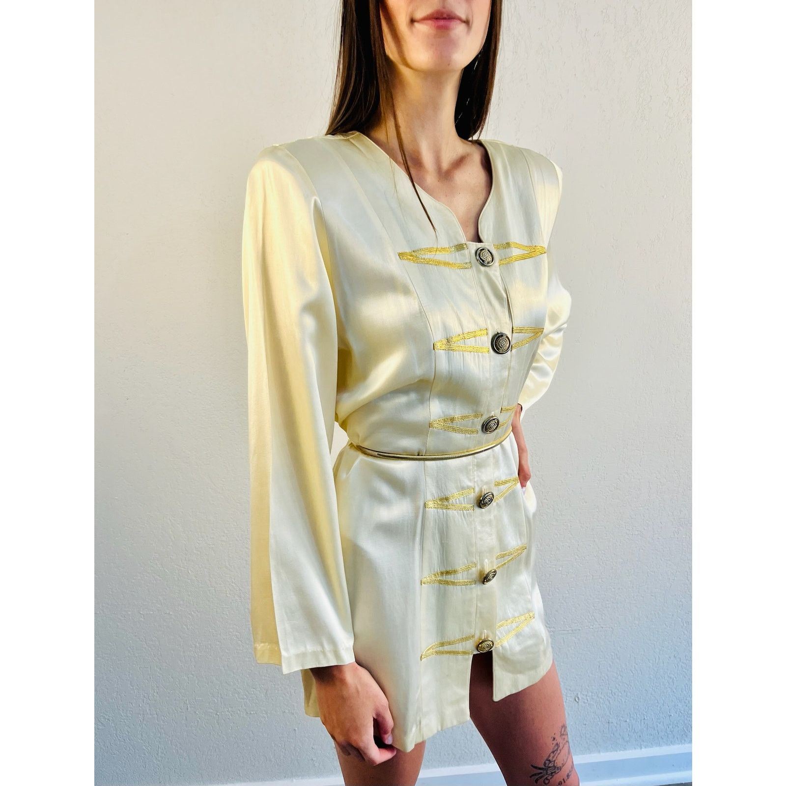 Other Dolce Satin Mini Dress Size XL / US 12-14 / IT 48-50 - 2 Thumbnail