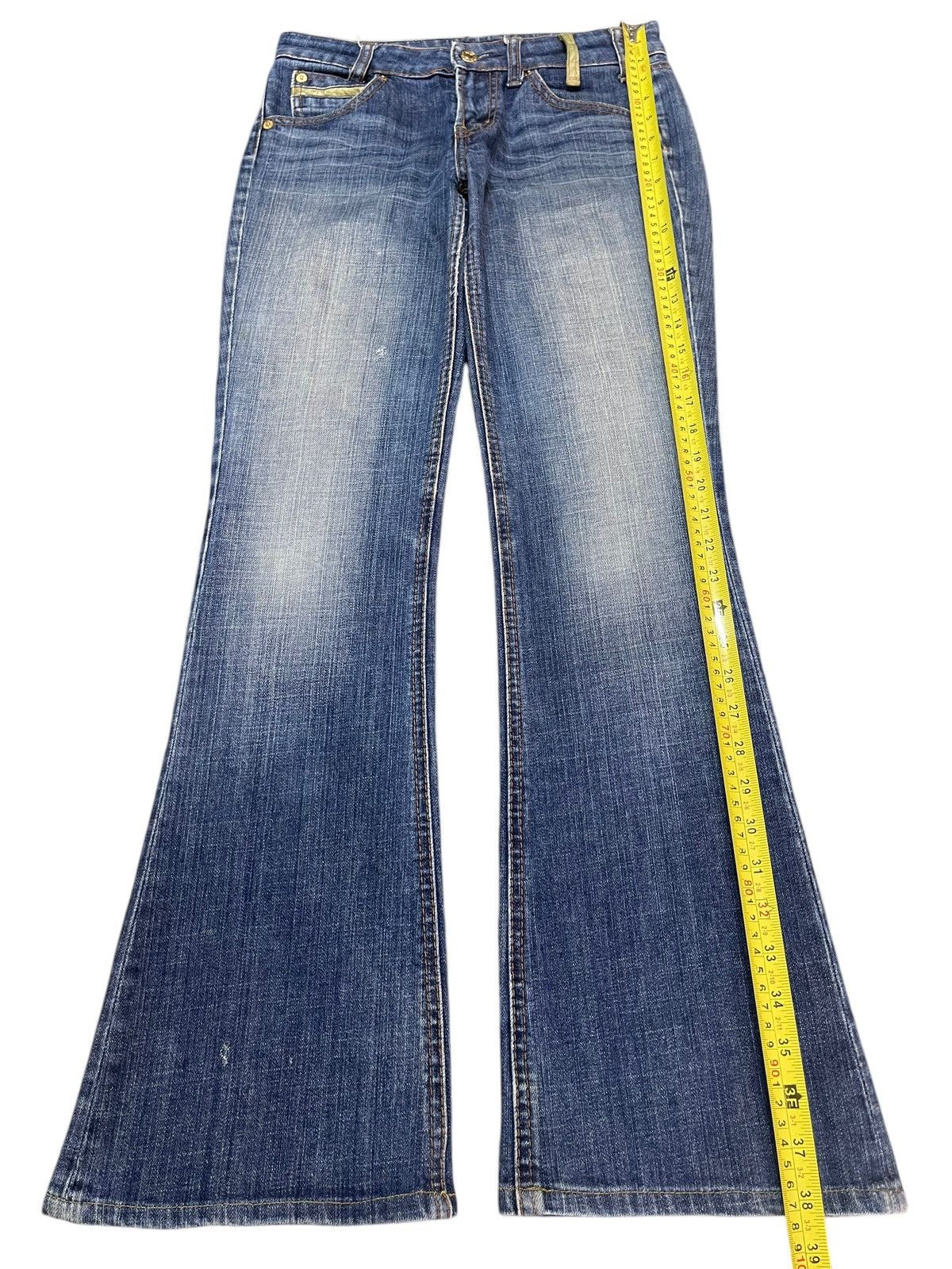 14th Addiction Vintage Japanese Brand Blue Faded Wash Style Flare Jeans Size US 28 / EU 44 - 12 Thumbnail