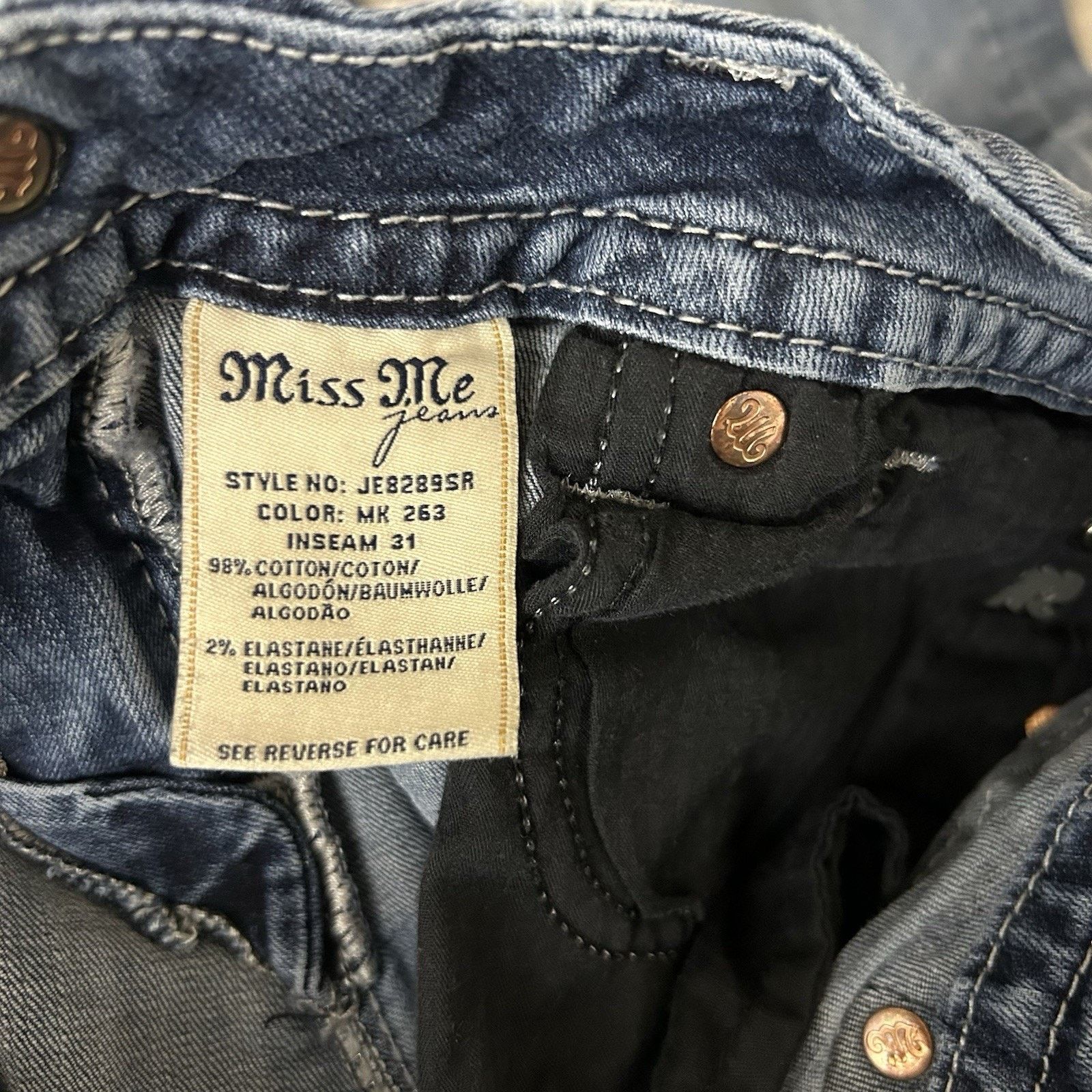 Miss Me Miss Me Skinny Stretch Jeans JE8289SR Size 28 Size 28" / US 6 / IT 42 - 4 Thumbnail
