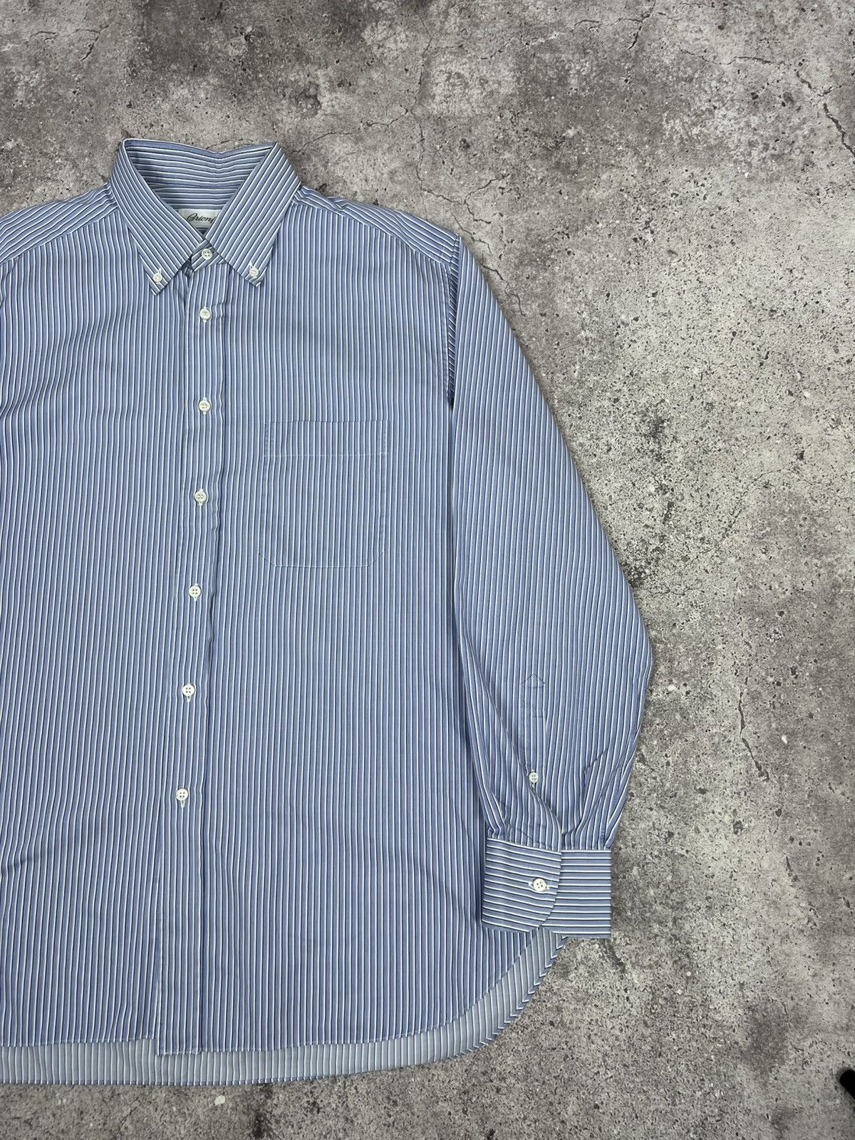 Brioni Brioni Striped Button Up Shirt Long Sleeeve Classic Size US XL / EU 56 / 4 - 3 Thumbnail
