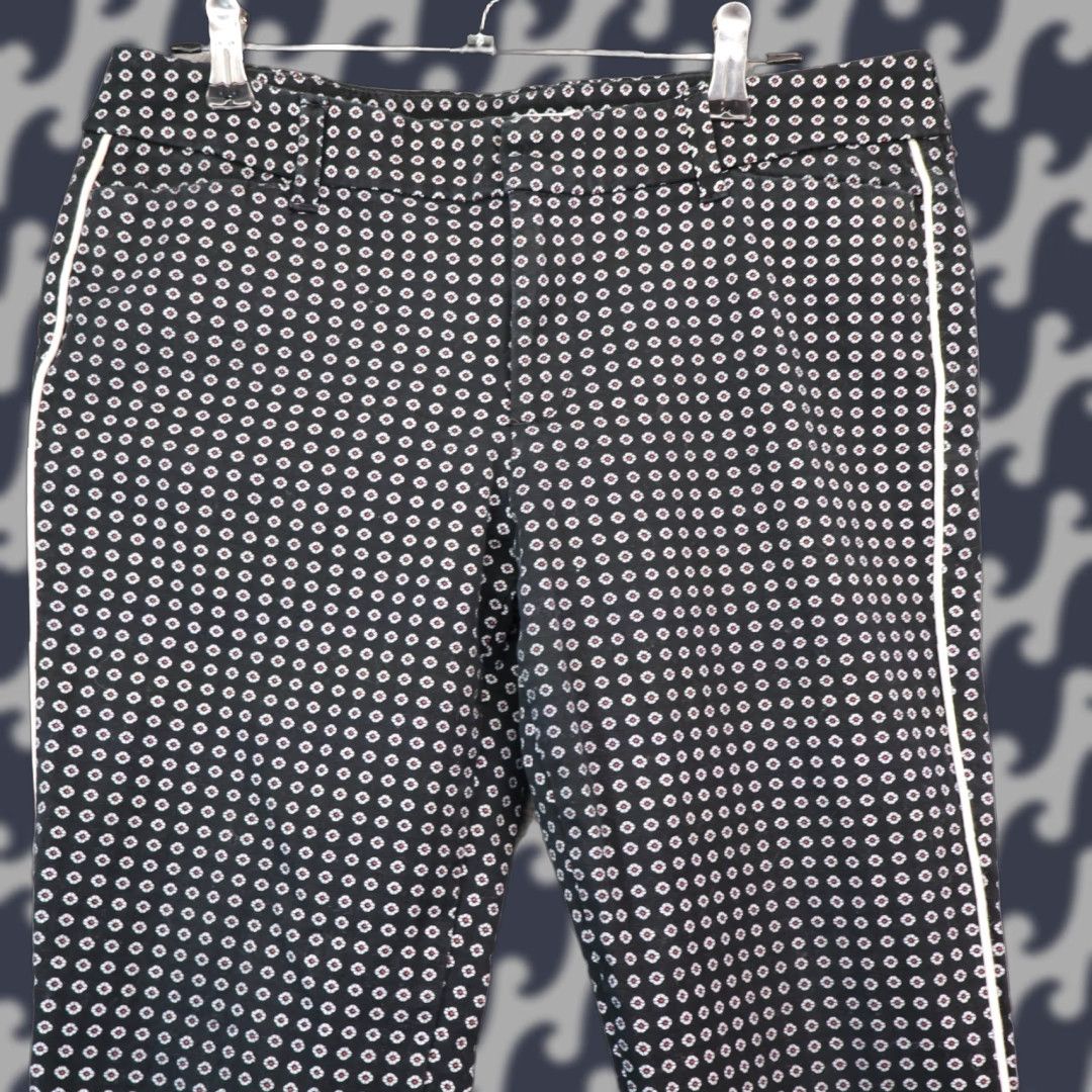 Old Navy Old Navy Womens Pants 8 Regular Diamond Pattern Argyle Diva Chino Pockets Casual Blue Size 30" / US 8 / IT 44 - 1 Thumbnail