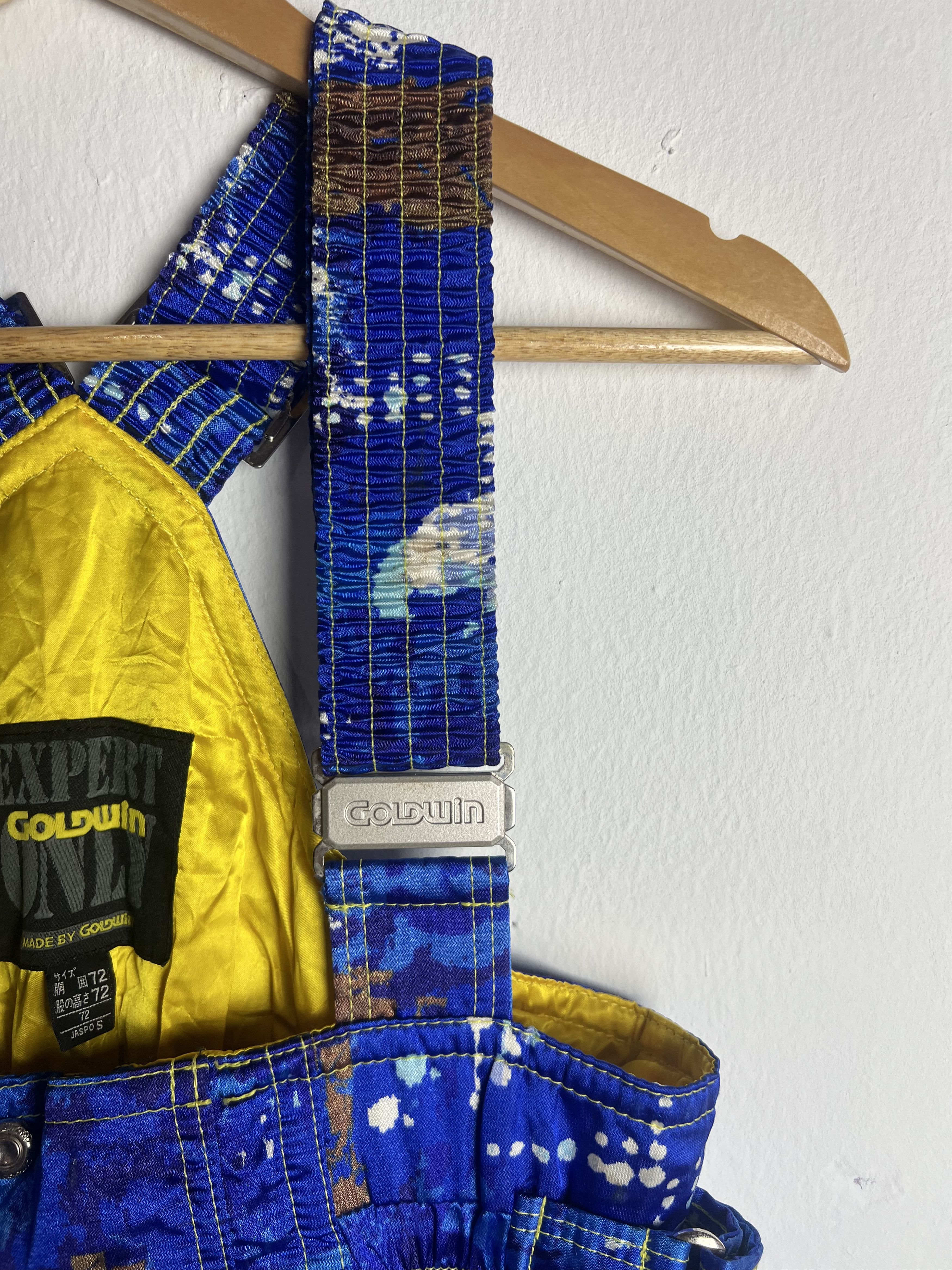 Goldwin Vintage Goldwin Blue Abstract Ski Bib Jumpsuit Size US 30 / EU 46 - 7 Thumbnail