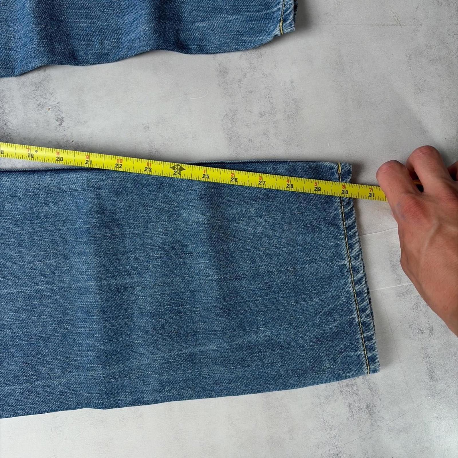 Ed Hardy Y2K Blue Christian Audigier Grunge Baggy Skater Denim Jeans Size US 34 / EU 50 - 7 Thumbnail