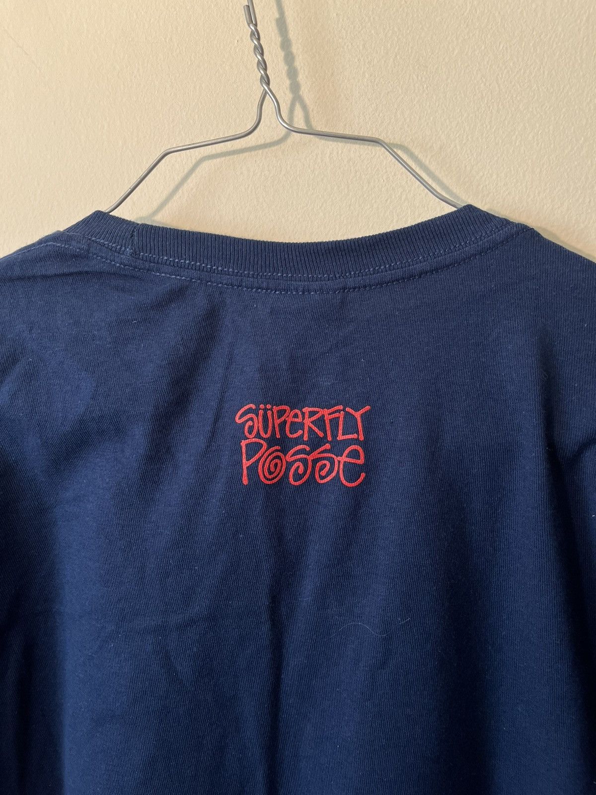 Stussy Vintage Stussy SuperFly Posse T-shirt Large Navy Size US L / EU 52-54 / 3 - 4 Thumbnail