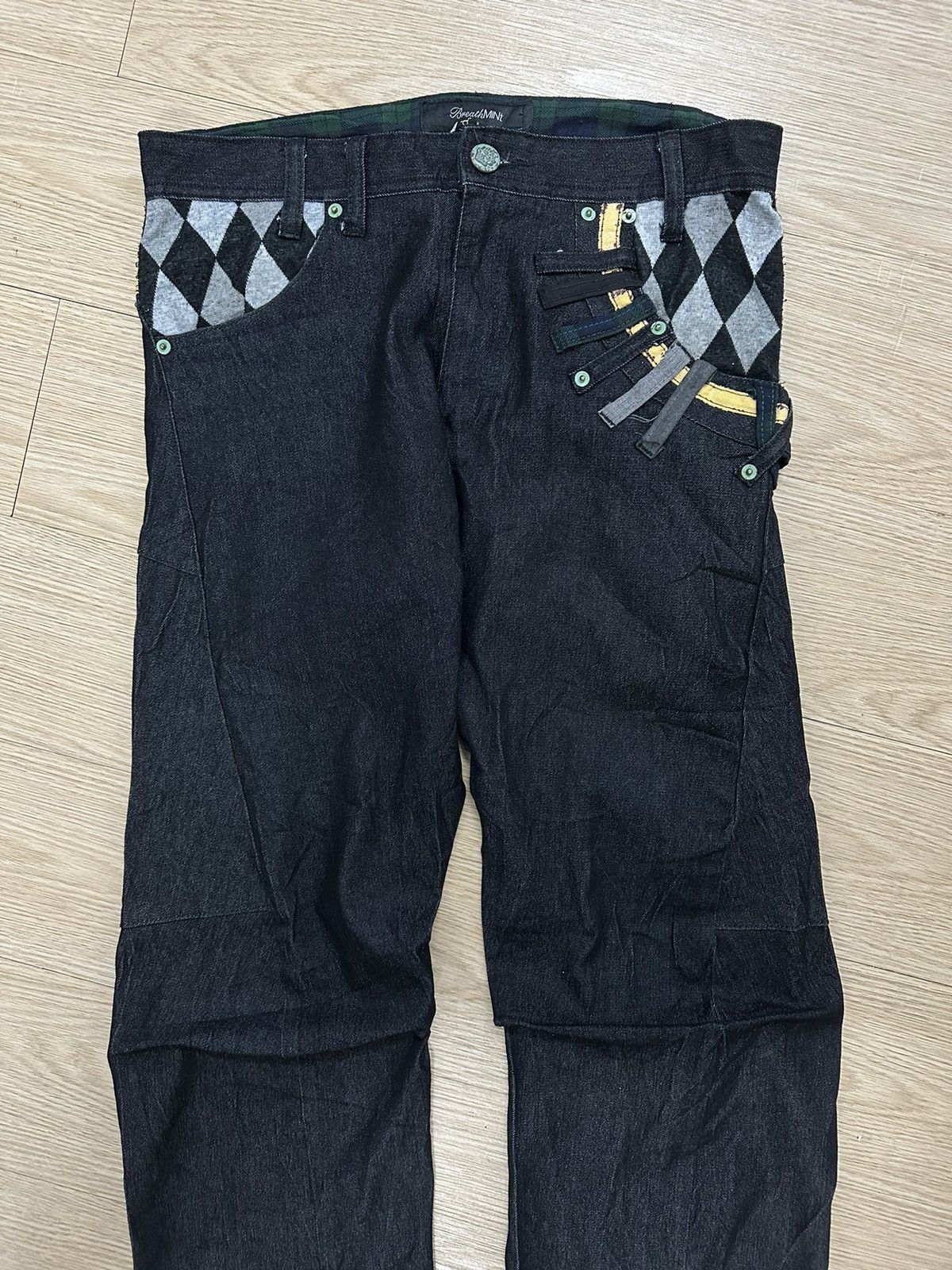 Japanese Brand × Seditionaries Rare Beautiful Breath Mint Slanted Double Waist Denim Pants Size US 32 / EU 48 - 3 Thumbnail