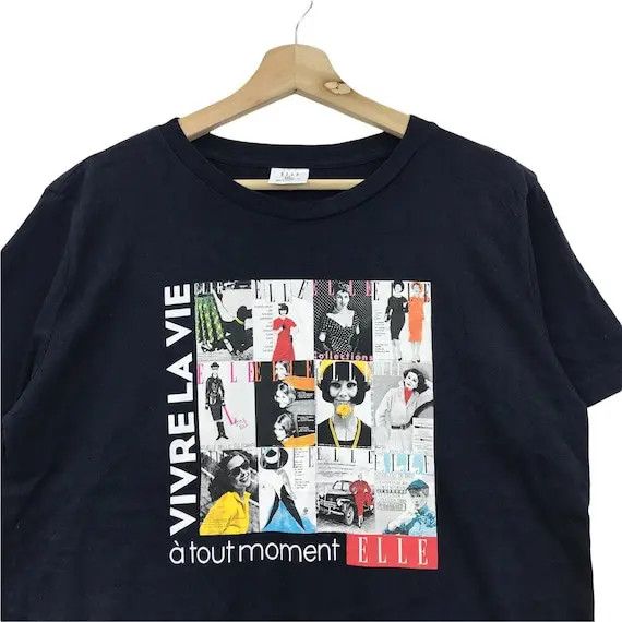 GU Vtg 90’ VIVRE SA VIE Film Elle x Gu Tee Shirt Movie French Size M / US 6-8 / IT 42-44 - 3 Thumbnail