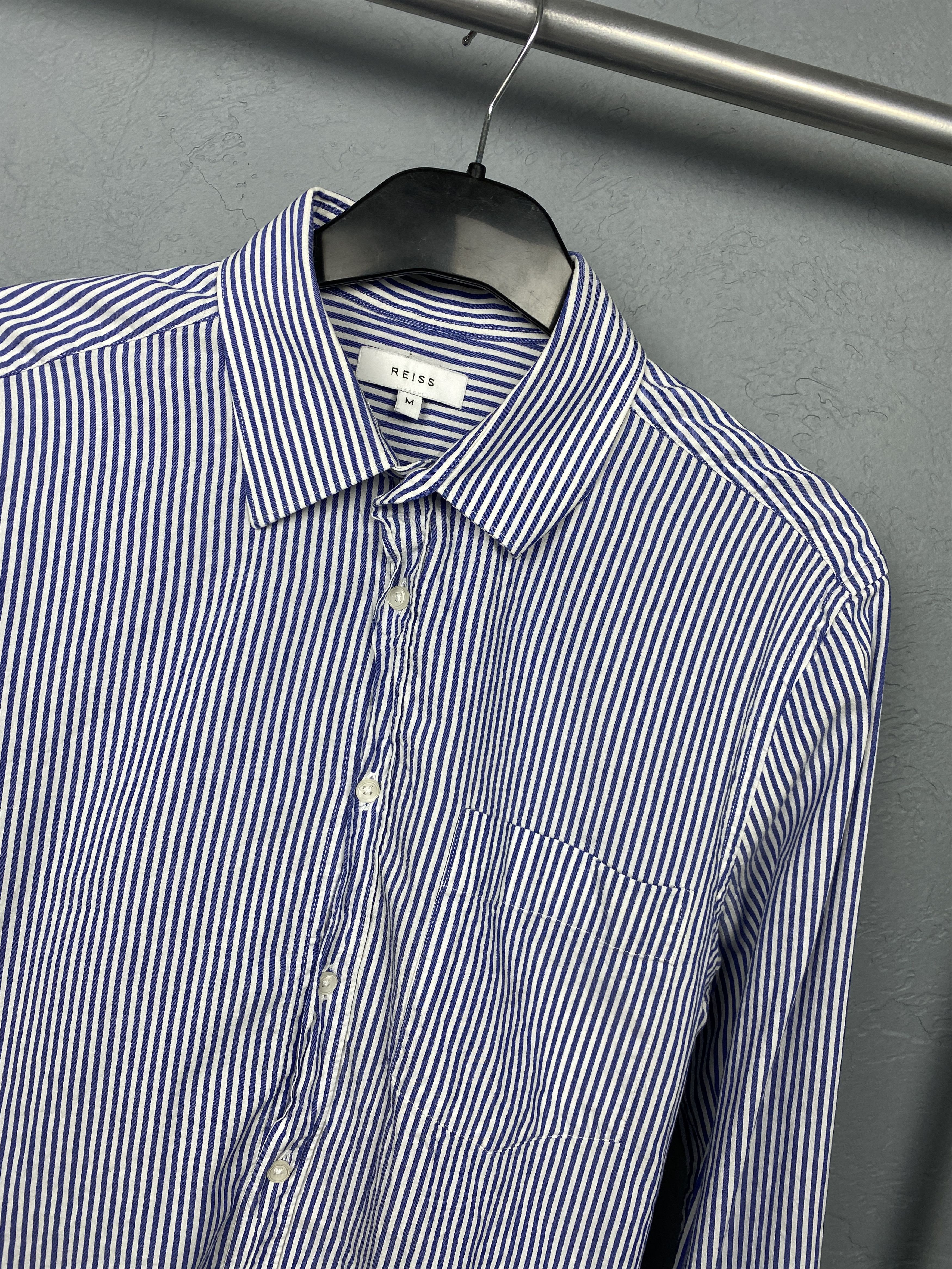 Reiss Reiss Mens Long Sleeve Striped Shirt Size US M / EU 48-50 / 2 - 2 Thumbnail