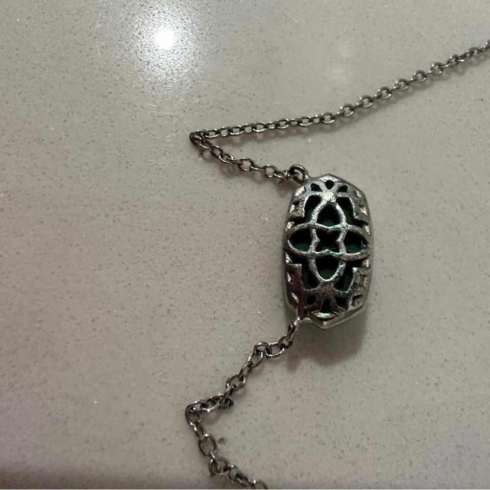 Kendra Scott Kendra Scott Elisa Turquoise Blue Magnesite Silver Necklace Size ONE SIZE - 6 Thumbnail