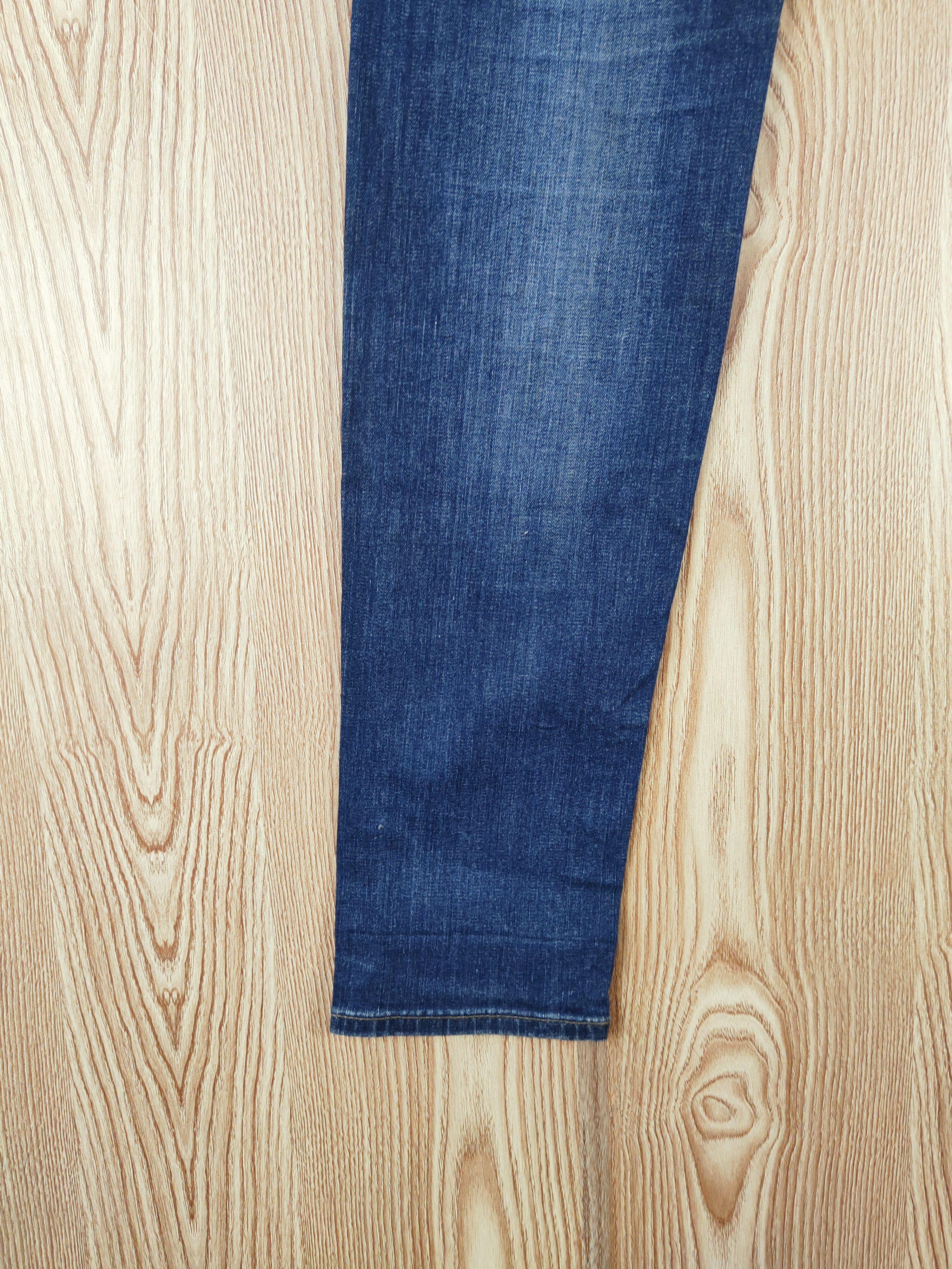 Uniqlo × Vintage Vintage Uniqlo Dark Blue Distressed Ripped Skinny Jeans Size 31" - 10 Thumbnail