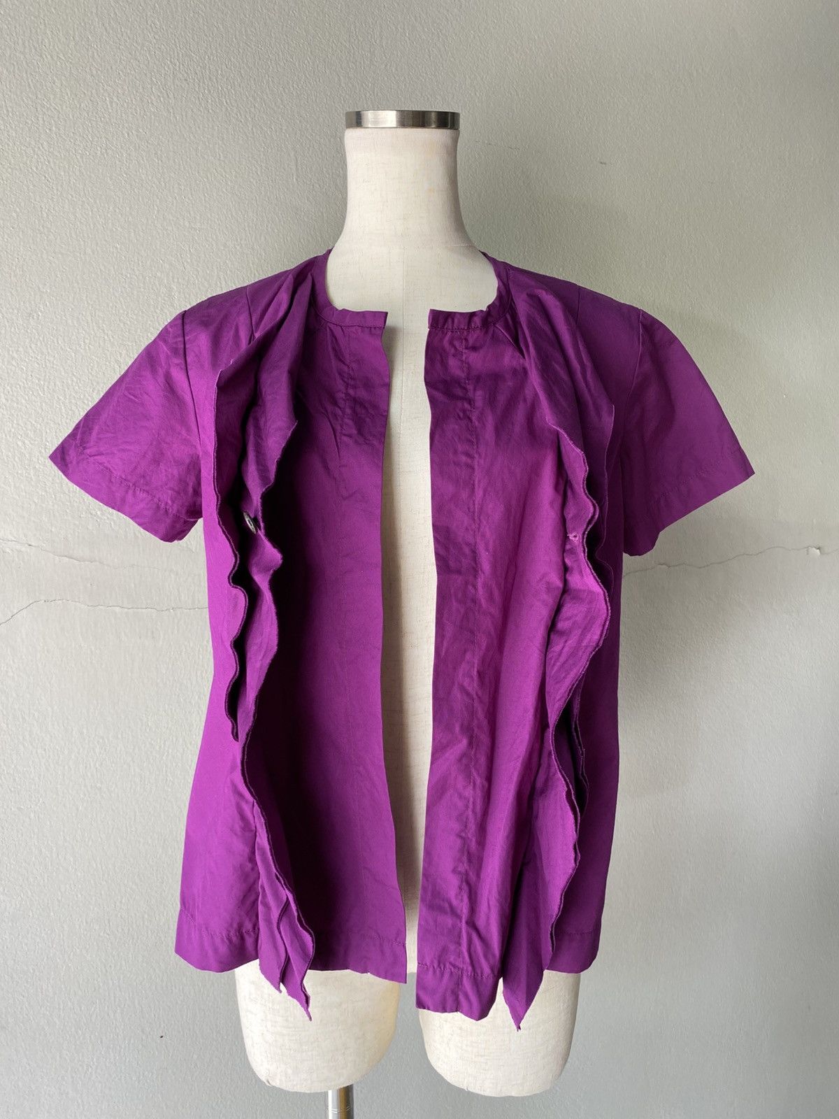 Comme des Garcons COMME des GARCONS Ruffled Purple Blouse Shirt Size M / US 6-8 / IT 42-44 - 9 Thumbnail