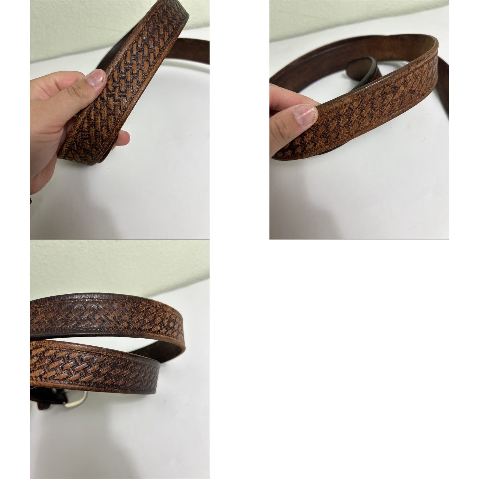 Vintage VINTAGE Brown Leather Wester Belt Mens Size 48 Unbranded Belt Men Brown Leather 48 Vintage Size ONE SIZE - 10 Thumbnail