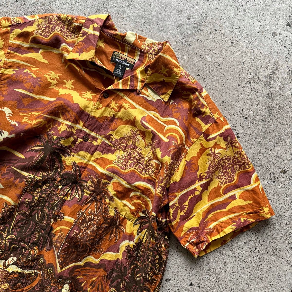 Patagonia Patagonia Pataloha Mens Vintage Orange Hawaiian Print Shirt Size US XL / EU 56 / 4 - 3 Thumbnail