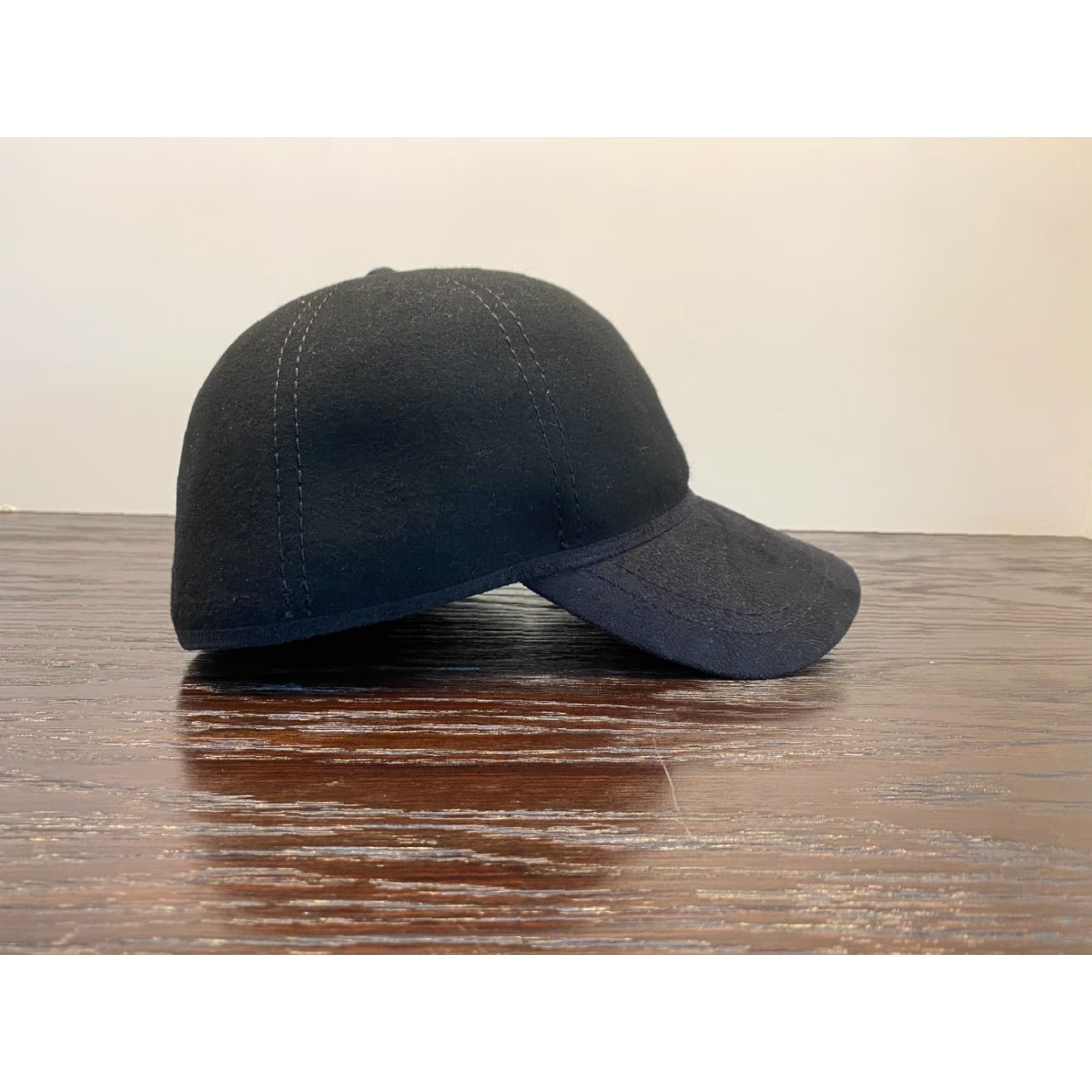 Vintage Clench Baseball Cap Mens S Black Wool Solid City Classic Hip Hop Retro Size US 29 - 3 Thumbnail