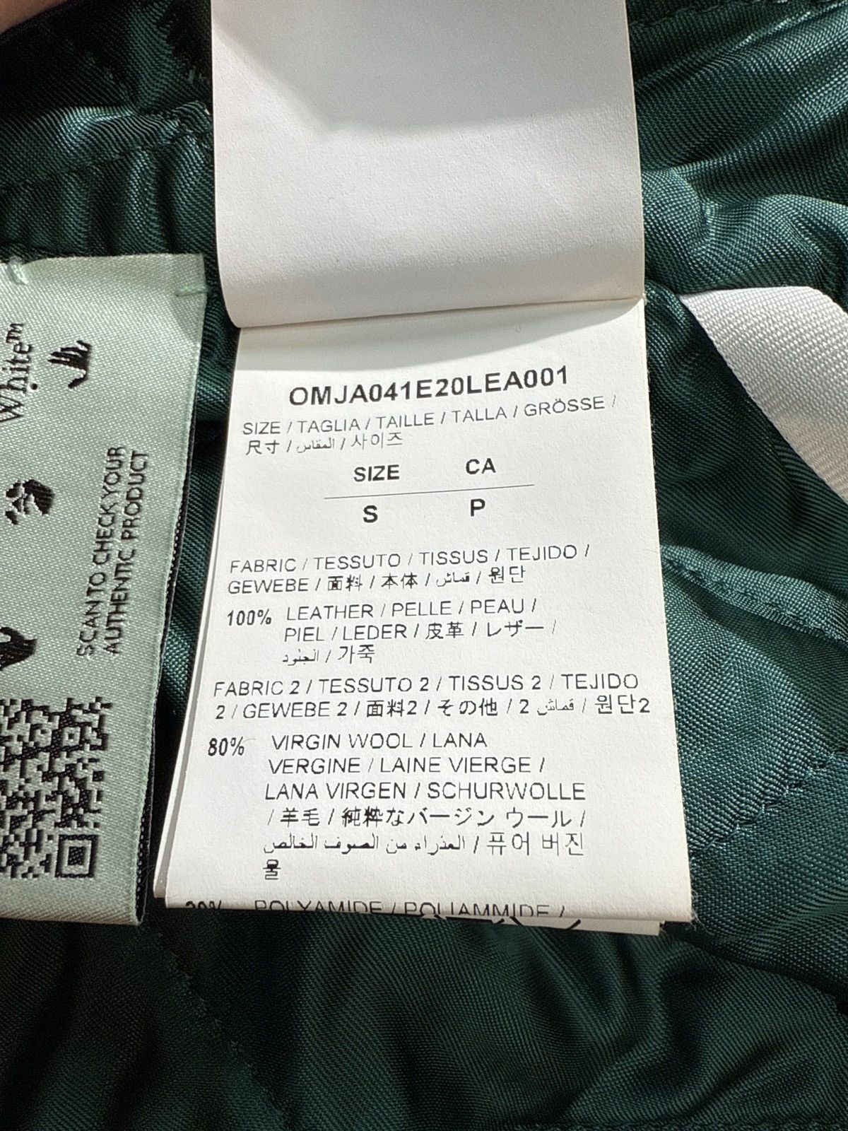 Off-White Off-White Barrel Leather Varsity Jacket Size US S / EU 44-46 / 1 - 7 Thumbnail