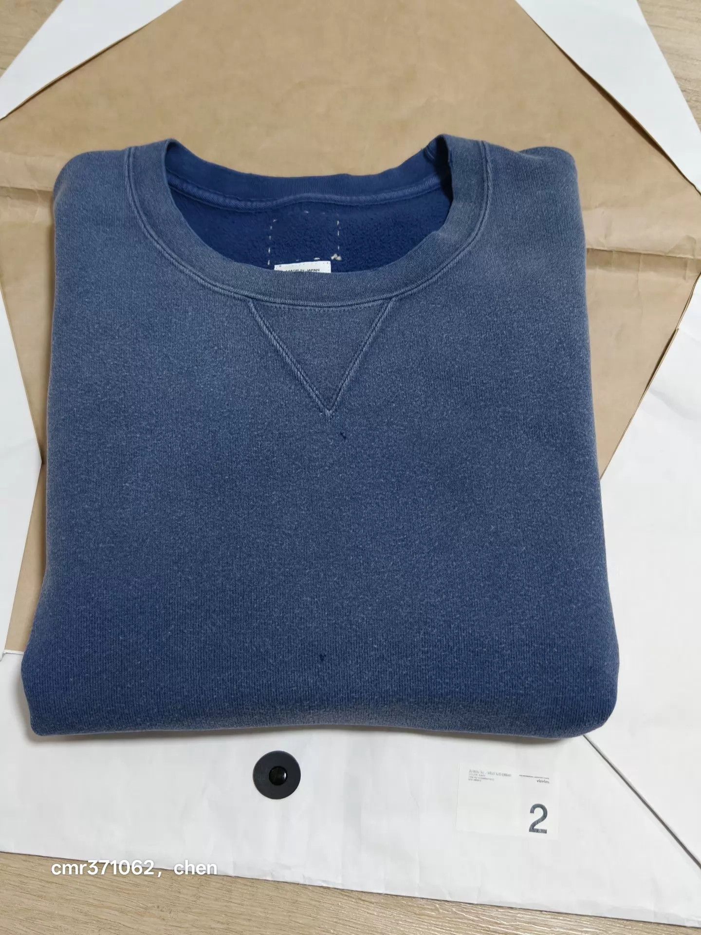 Visvim VISVIM 25AW JUMBO SB LS CRASH Navy 2 BN Sweatshirt Size US M / EU 48-50 / 2 - 9 Thumbnail