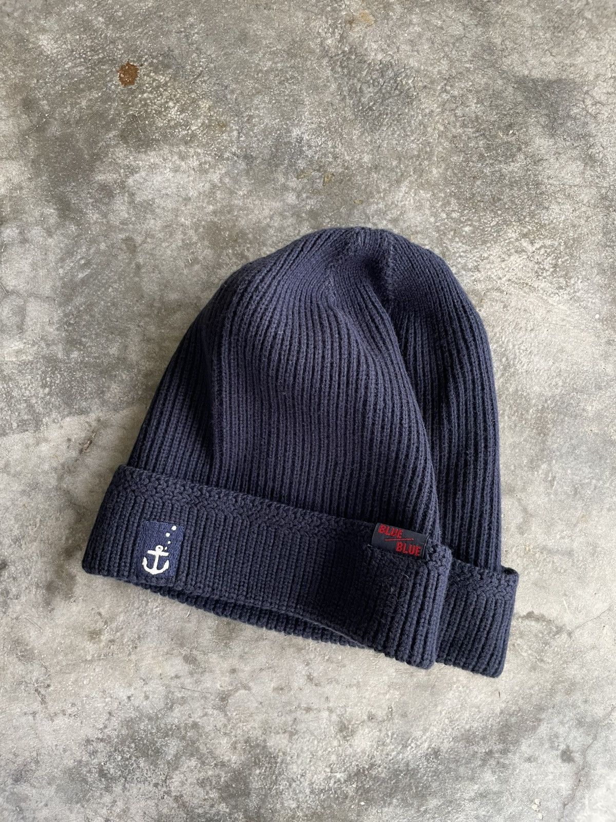 Blue Blue Japan × Japanese Brand × Vintage VTG Blue Blue Indigo Beanie Size ONE SIZE - 4 Thumbnail