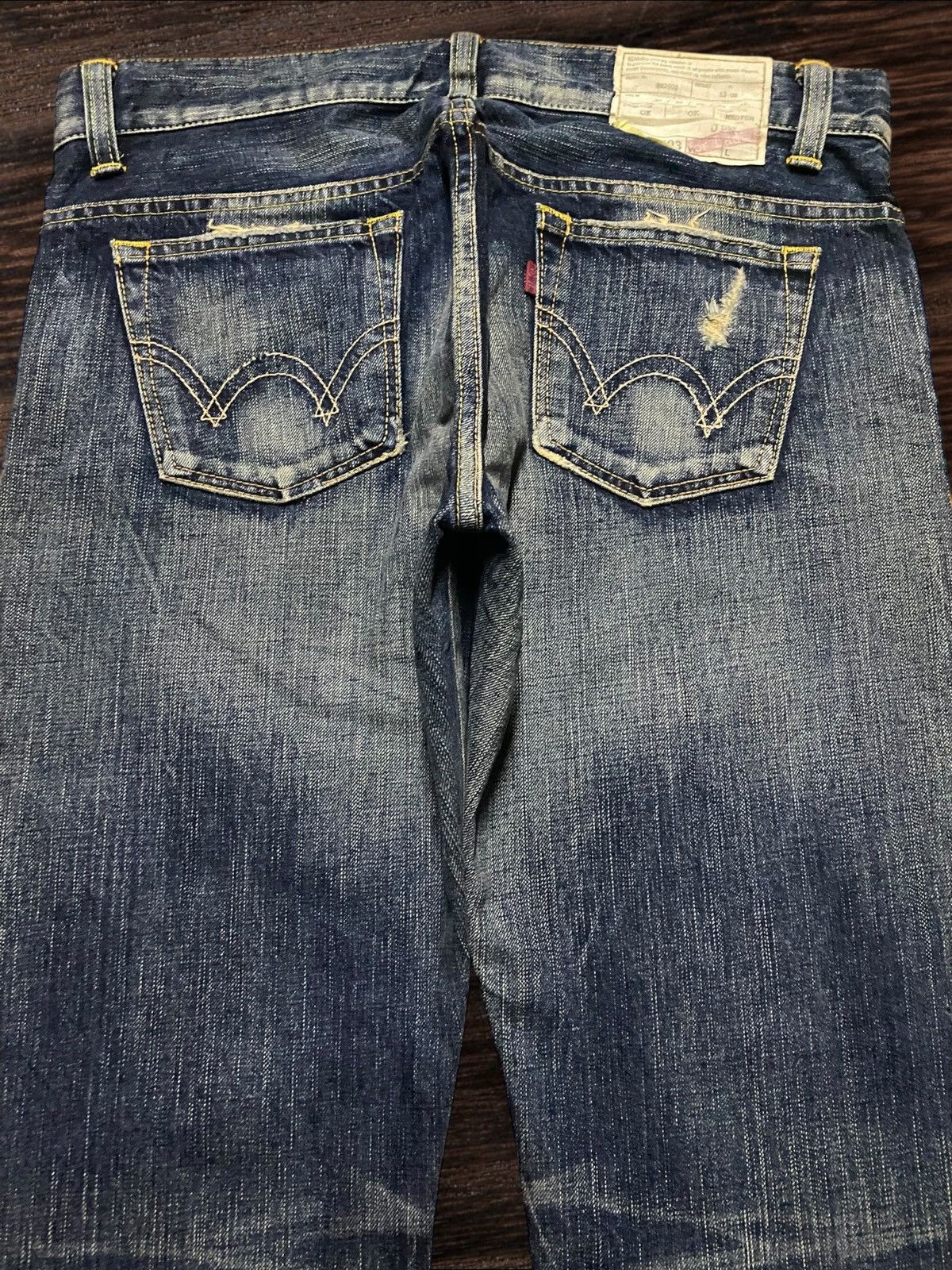 Junya Watanabe Vintage Japanese Brand Edwin 503 Mud Wash Distressed Flare Size US 33 - 4 Thumbnail