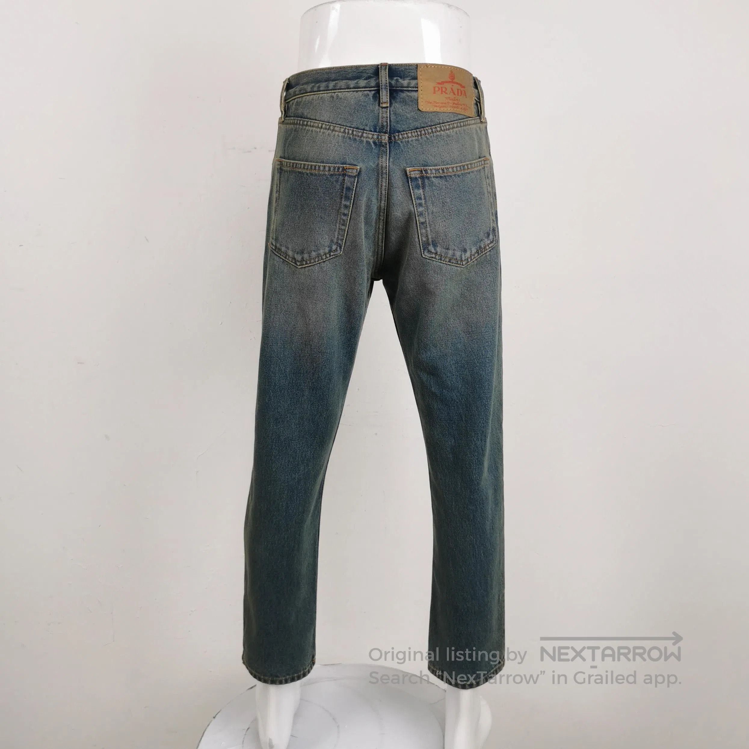 Prada Prada Cotton Triangle Logo Denim Pants . Size 28" / US 6 / IT 42 - 2 Thumbnail